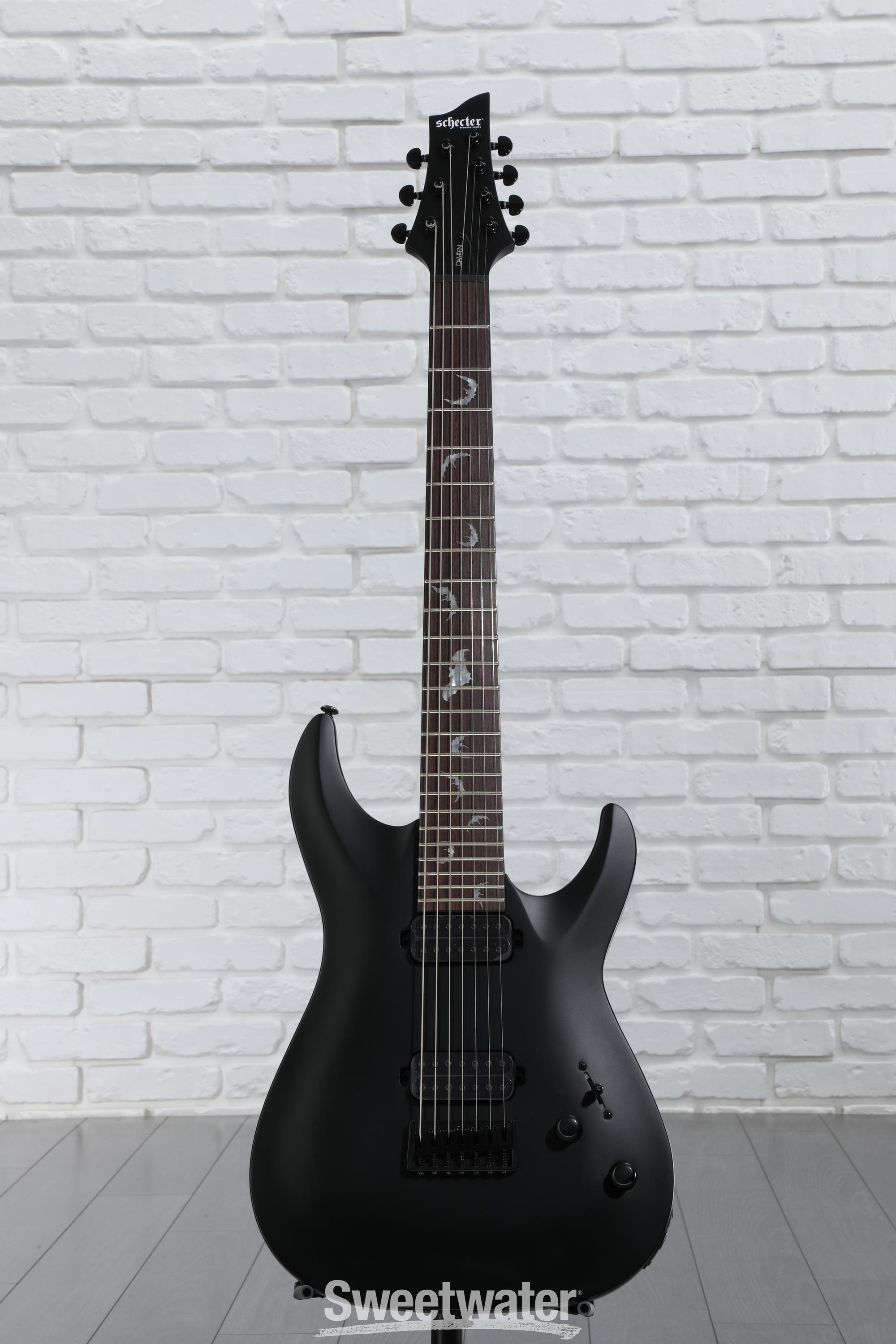 SCHECTER DAMIEN-7 サテンブラック 7弦 Schecter Guitar Research Damien-7 7-String Electric Guitar