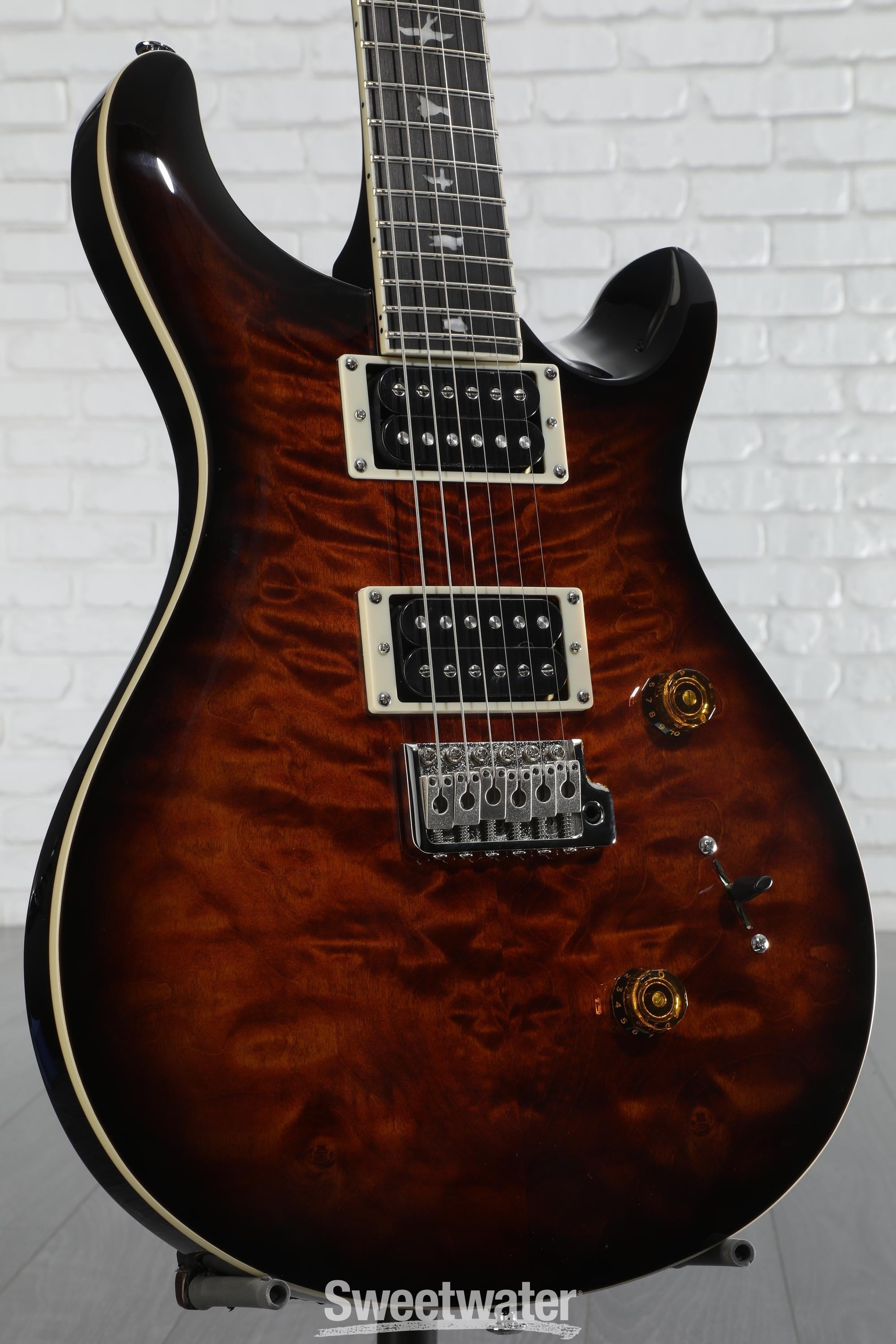 ギター PRS SE Custom24 Quilt (Black Gold Burst) PRS - SE Custom 24 - Quilt package - Black Gold Sunburst