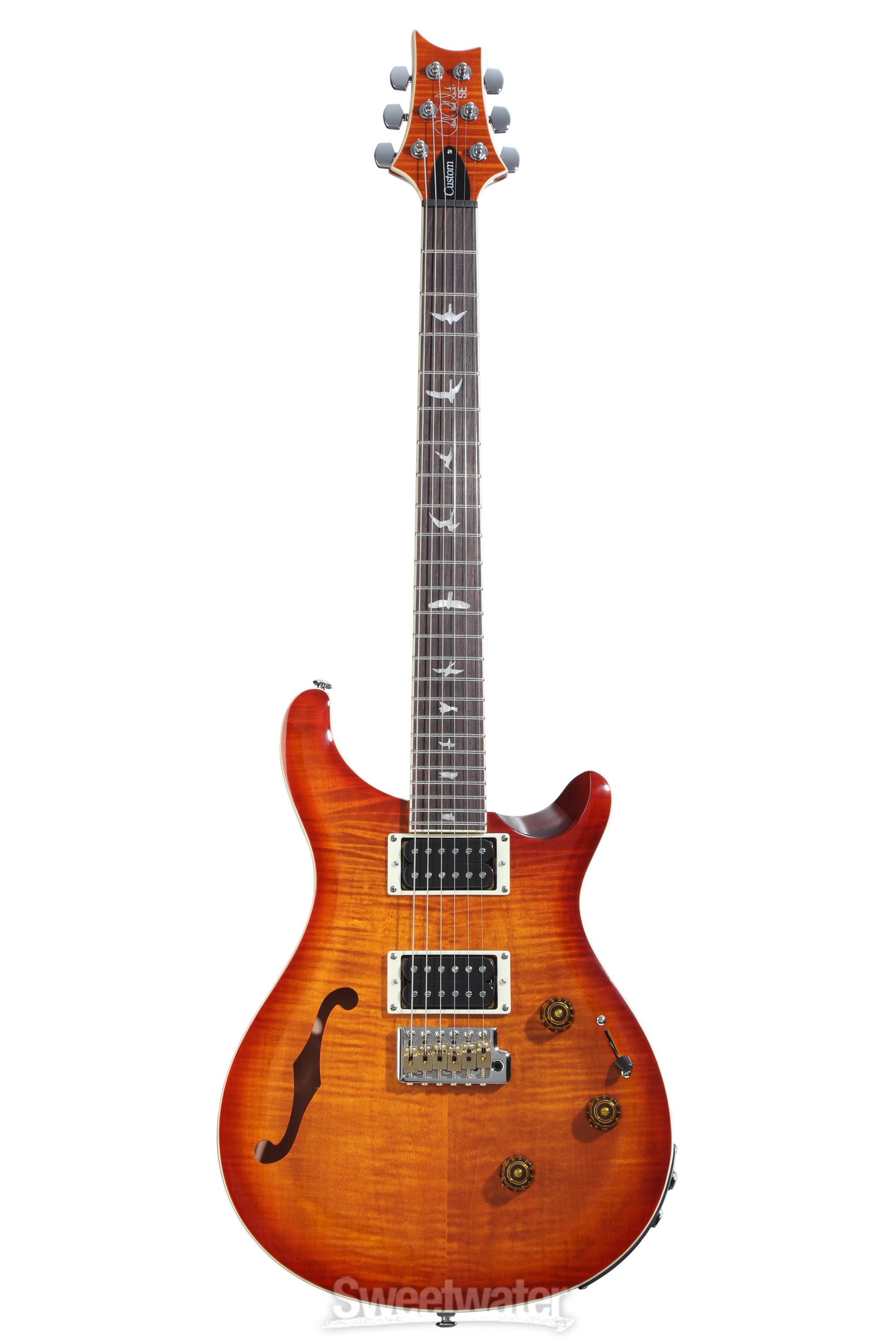 PRS SE Custom 24 Semi-Hollow Piezo Electric Guitar - Vintage