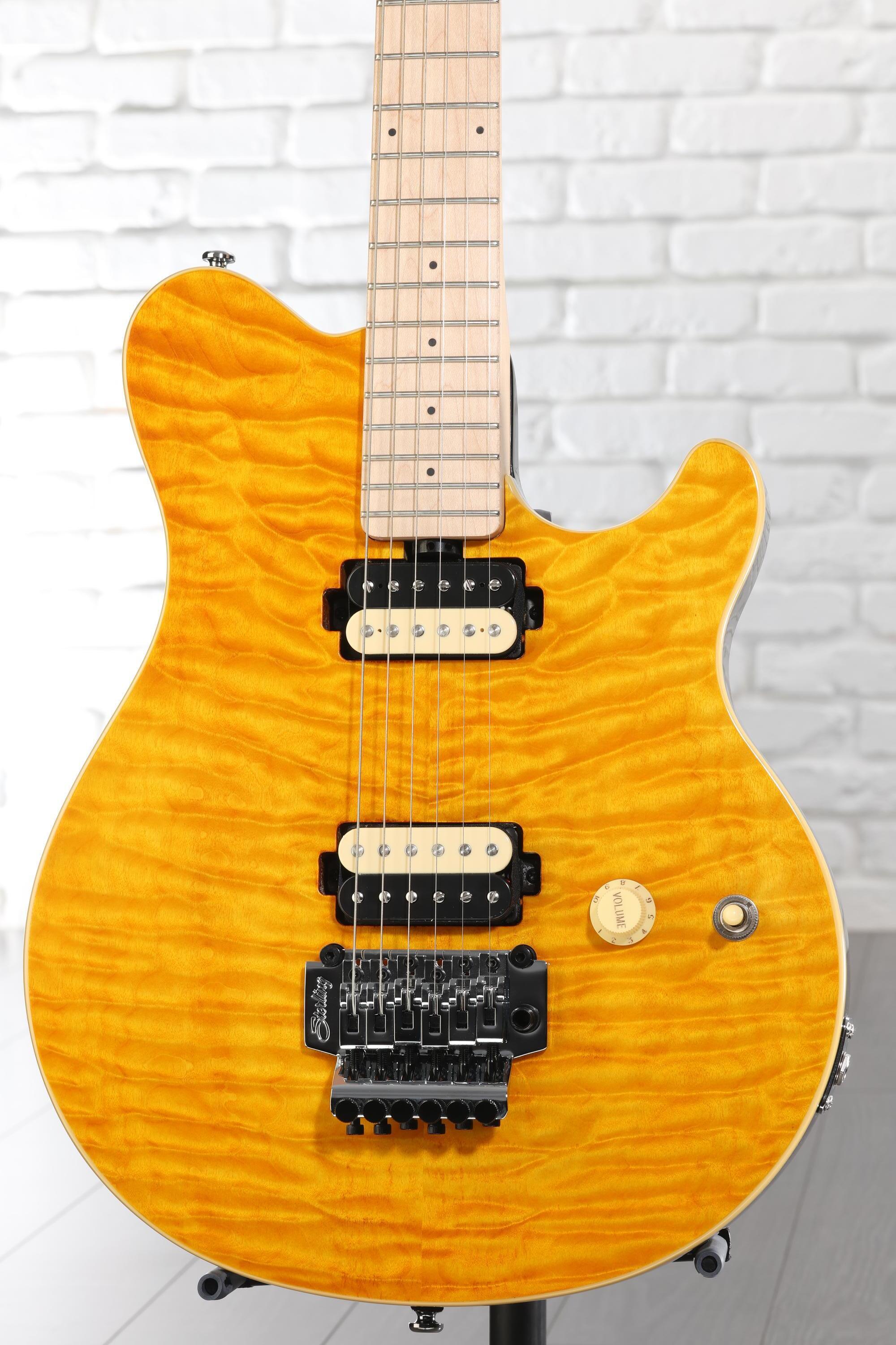 Sterling By Music Man Axis Quilted Maple Electric Guitar - Trans