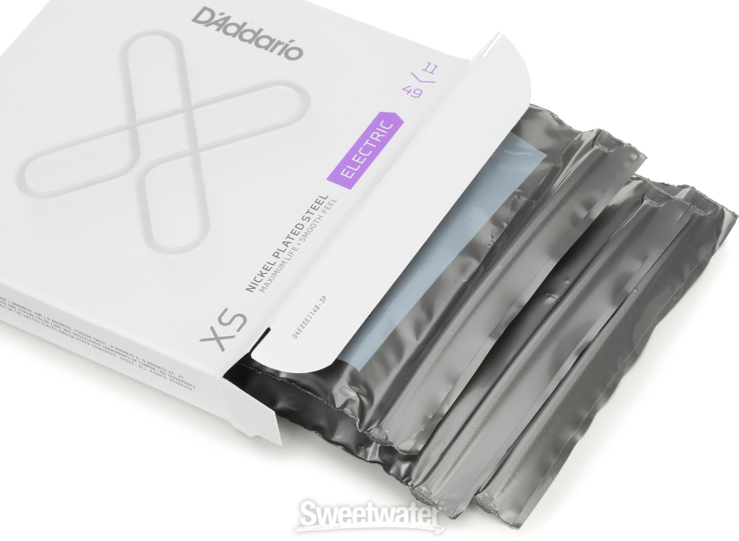 D'Addario XSE1149 XS Nickel-plated Steel Coated Electric Guitar