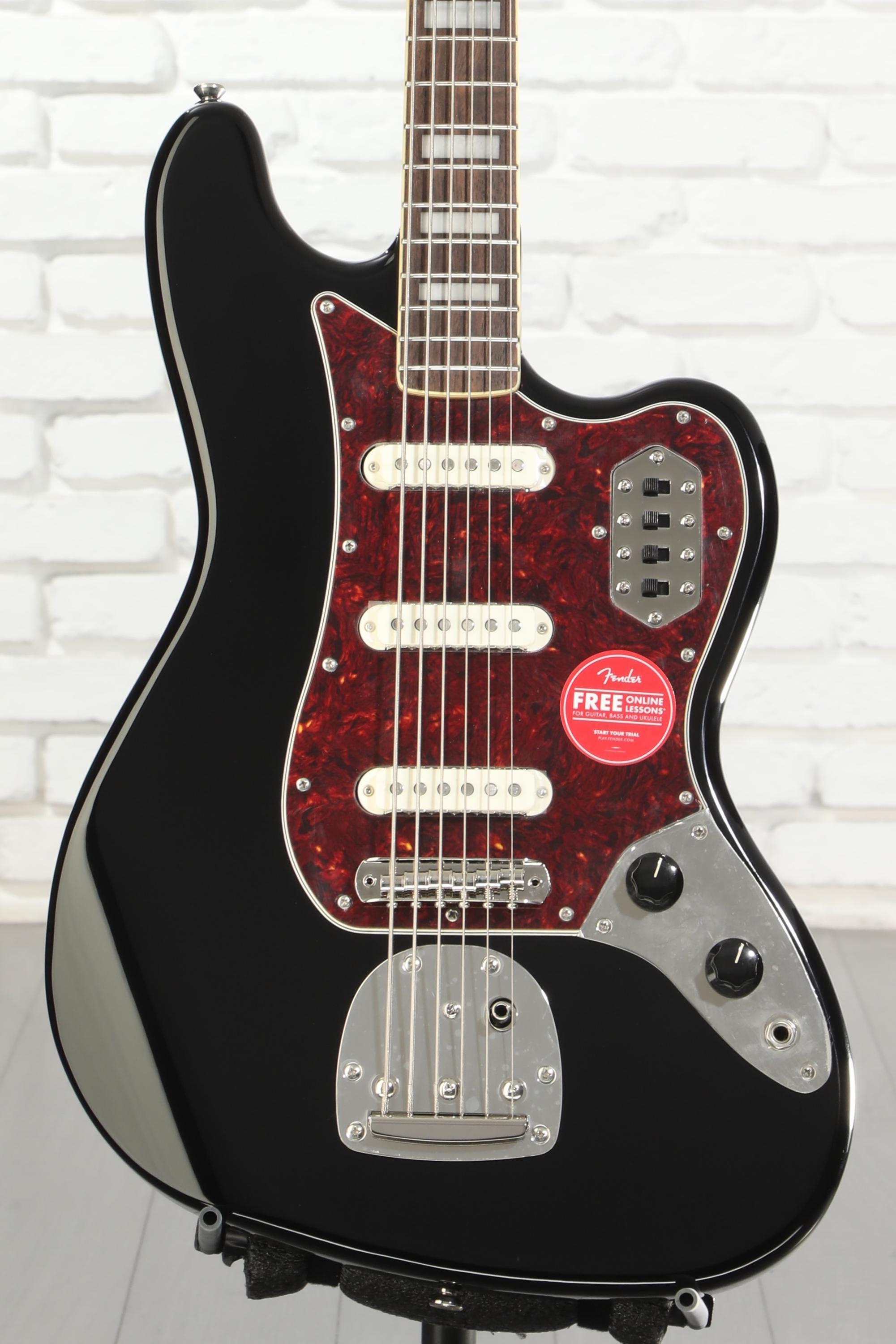 Squier Classic Vibe Bass VI Guitar - Black | Sweetwater