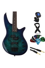 Photo of Jackson JS Series Spectra JS2P IV Electric Bass Essentials Bundle - Blue Burst