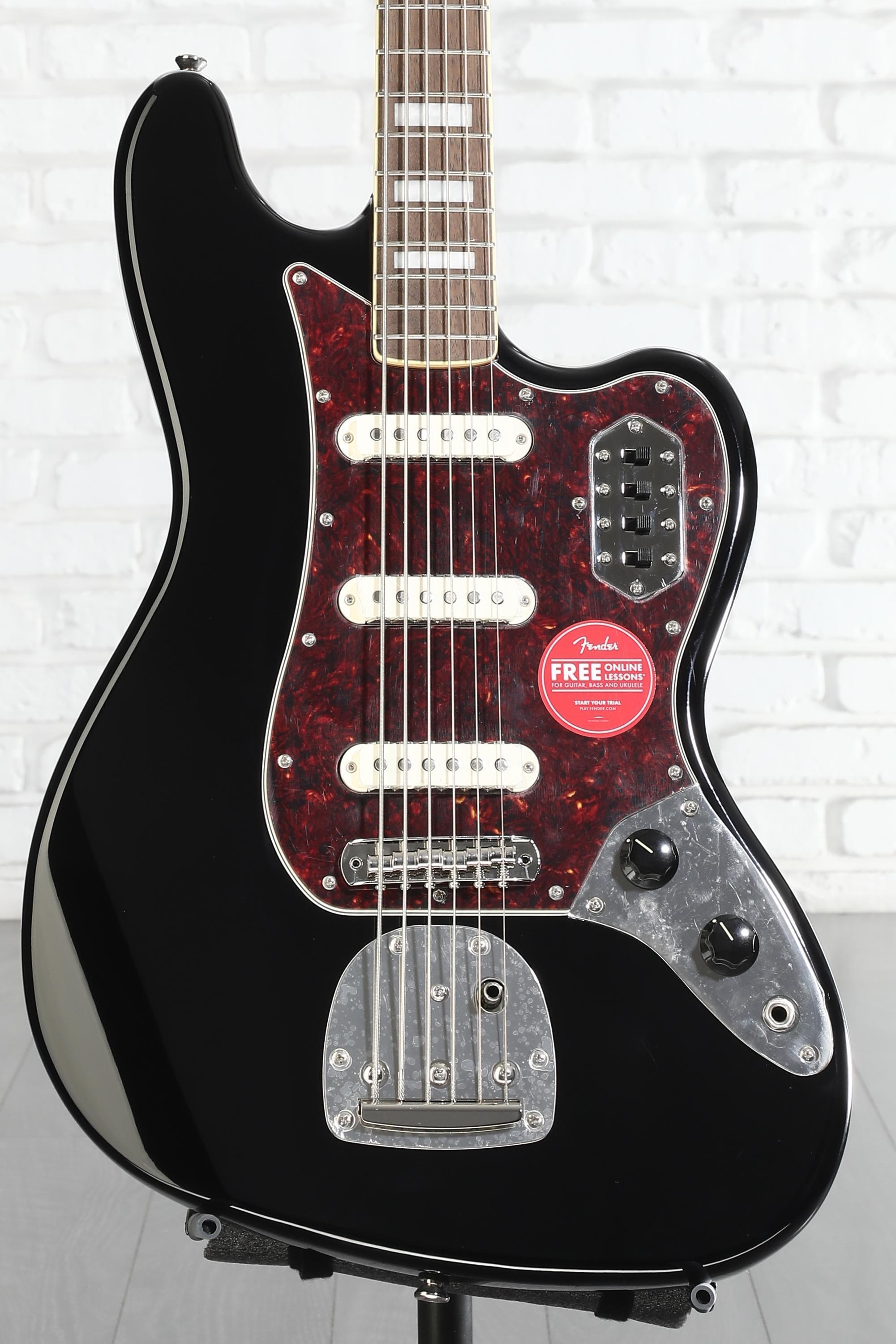 Squier Classic Vibe Bass VI Guitar - Black | Sweetwater