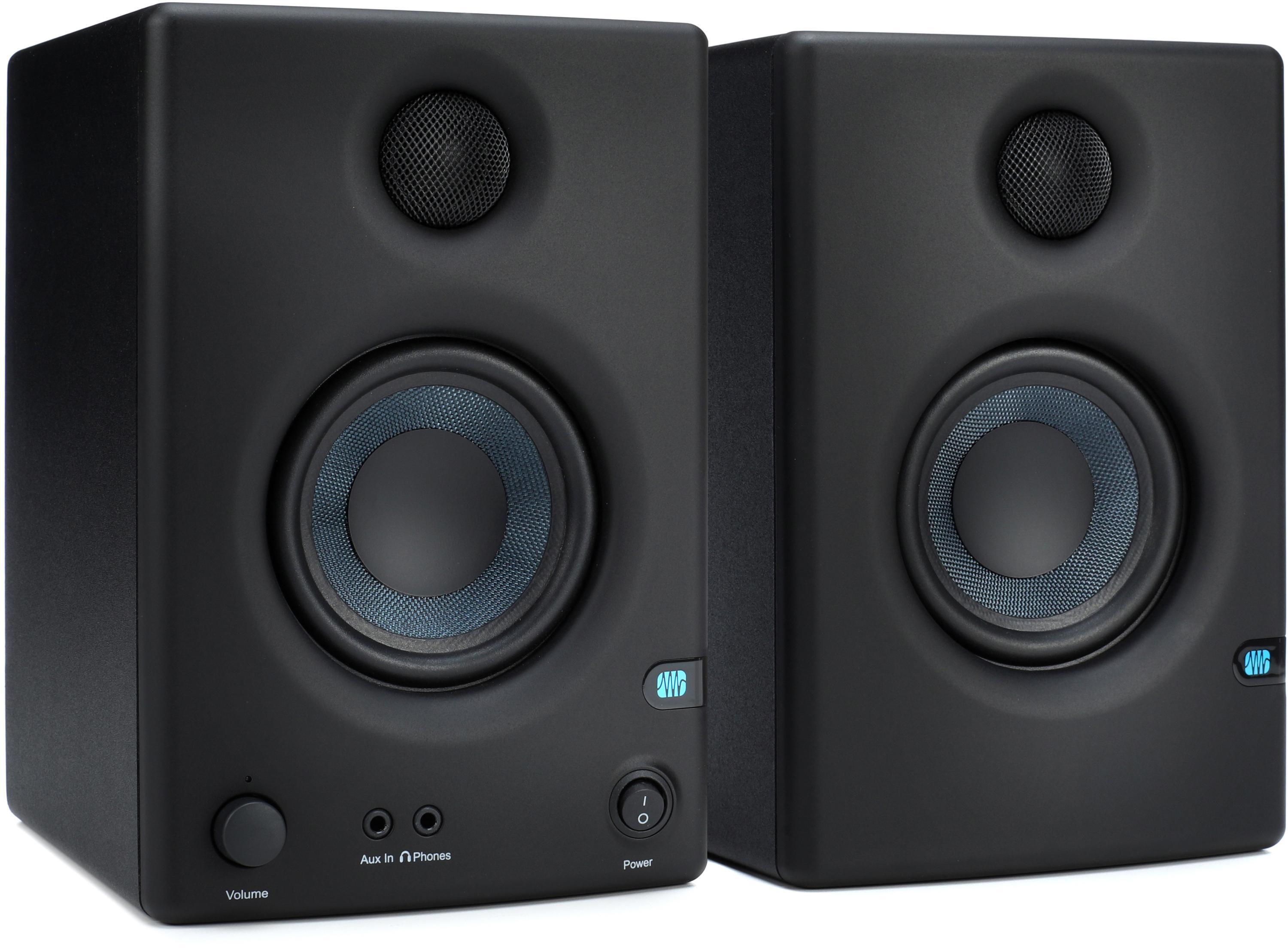 Pair Presonus Eris E3.5 3.5 Powered Studio Monitor Speakers+ ...