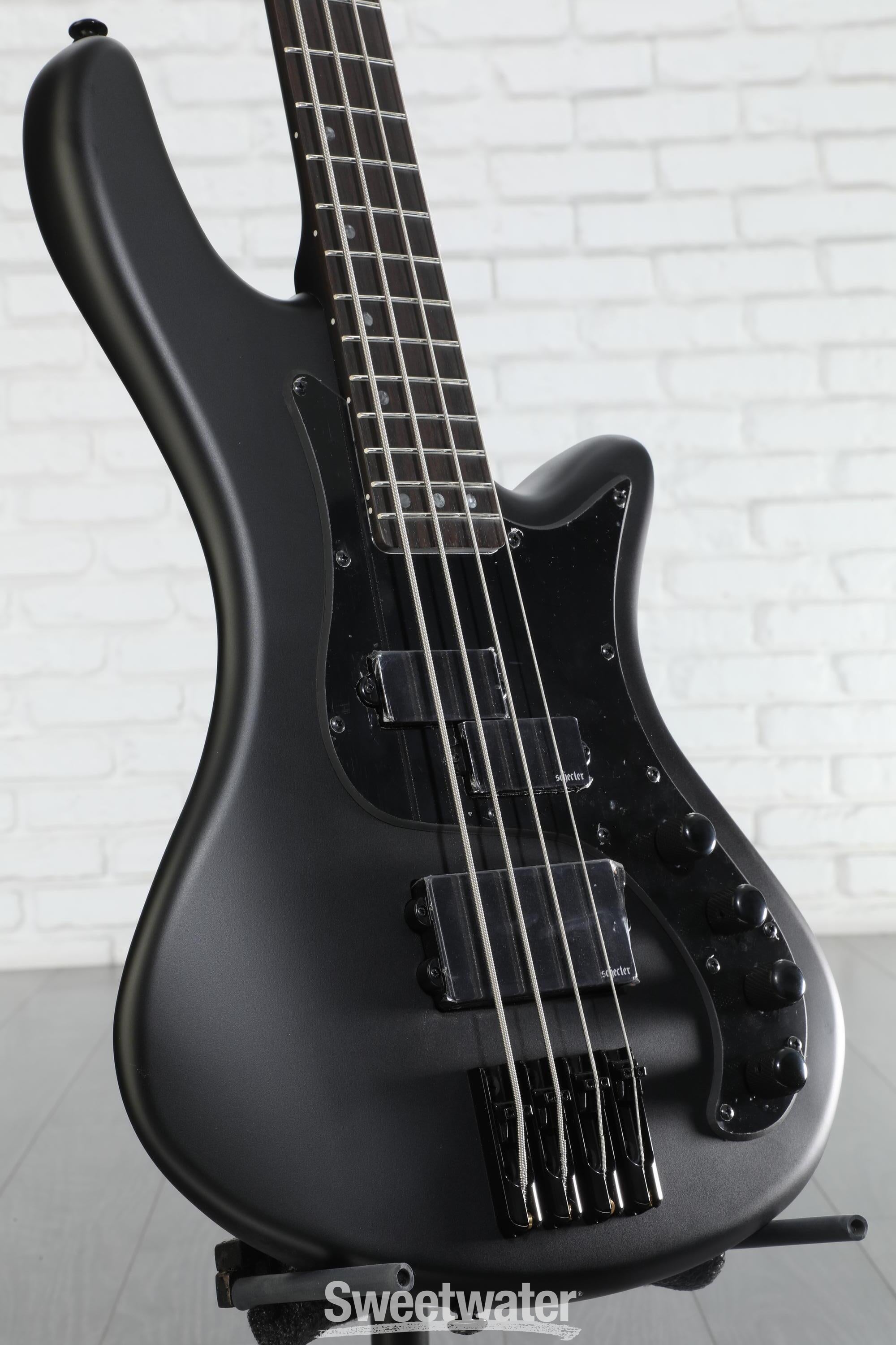 Schecter Stiletto Stealth 4 Bass Guitar - Satin Black