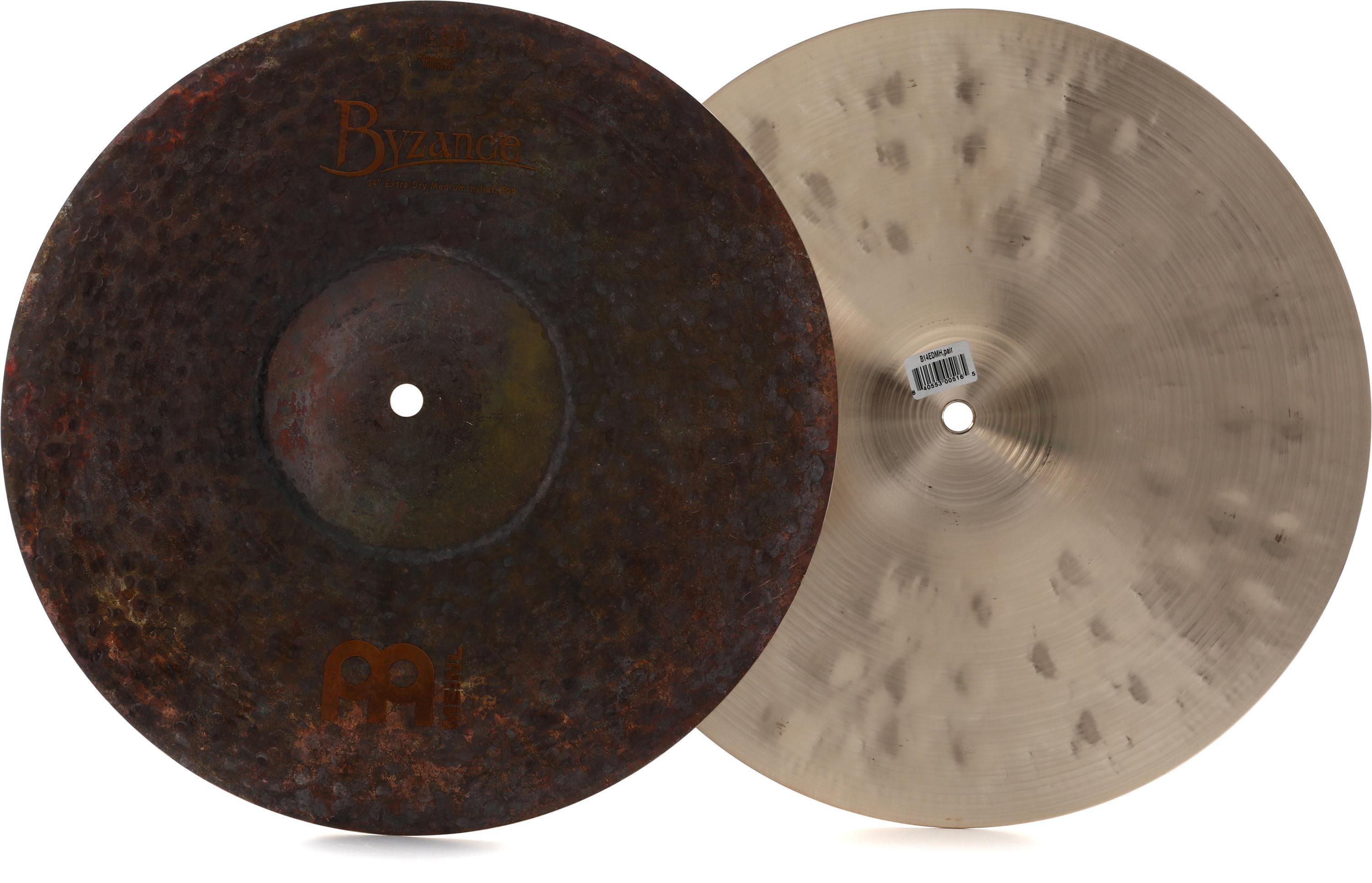 Meinl Cymbals 14 inch Byzance Extra Dry Medium Hi-hat Cymbals ...