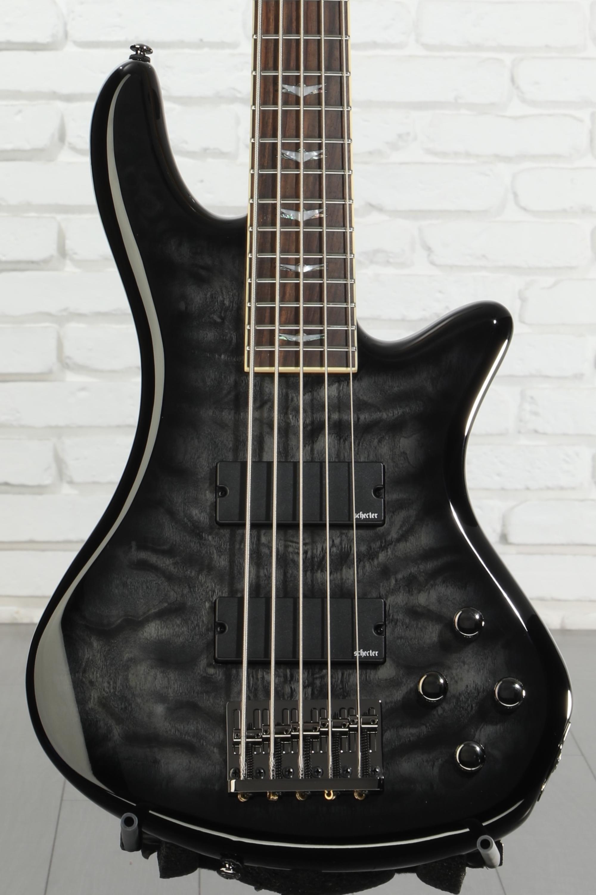 Schecter Stiletto Extreme 5 Bass Guitar - See-Thru Black | Sweetwater