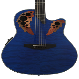 Ovation Celebrity Elite Plus CE44P-8TQ Mid-Depth Acoustic-Electric Guitar -  Caribbean Blue