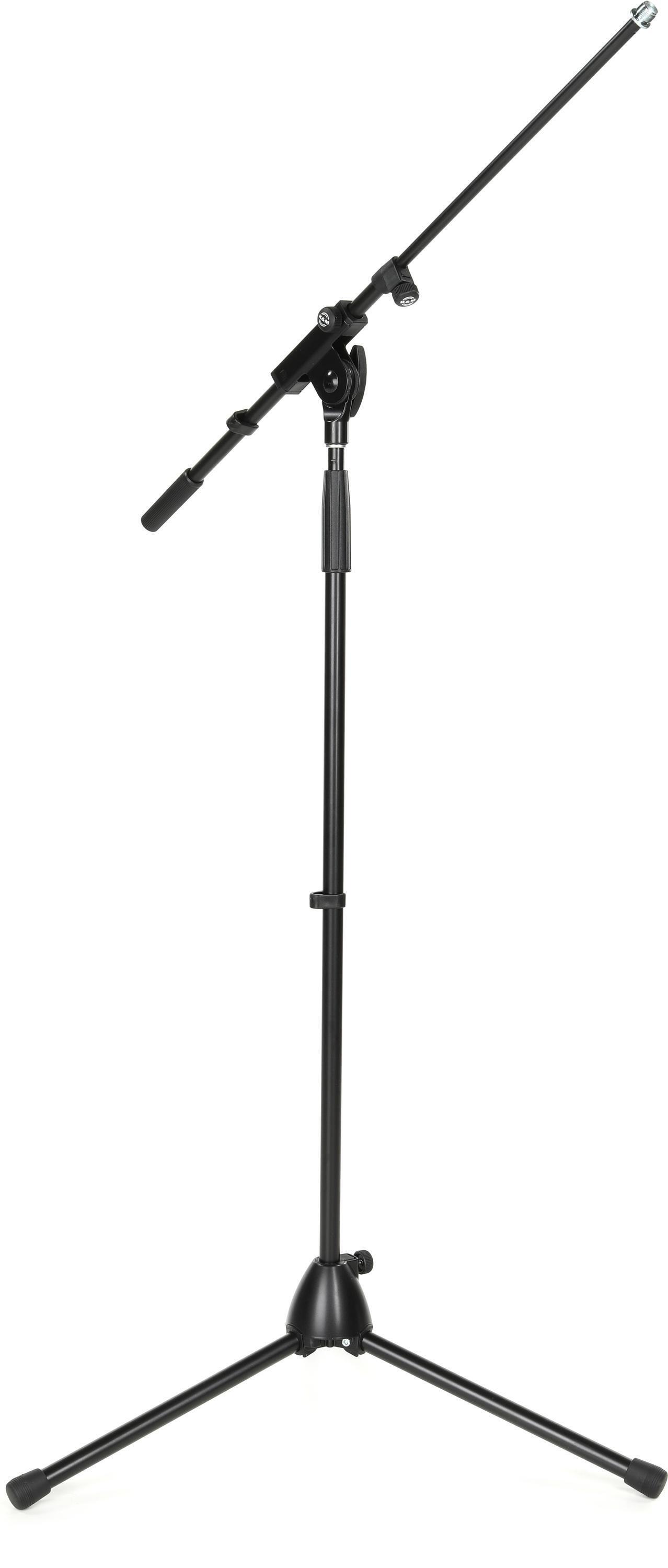 Bundled Item: K&M 21075 Microphone Stand with Telescoping Boom Arm - Black