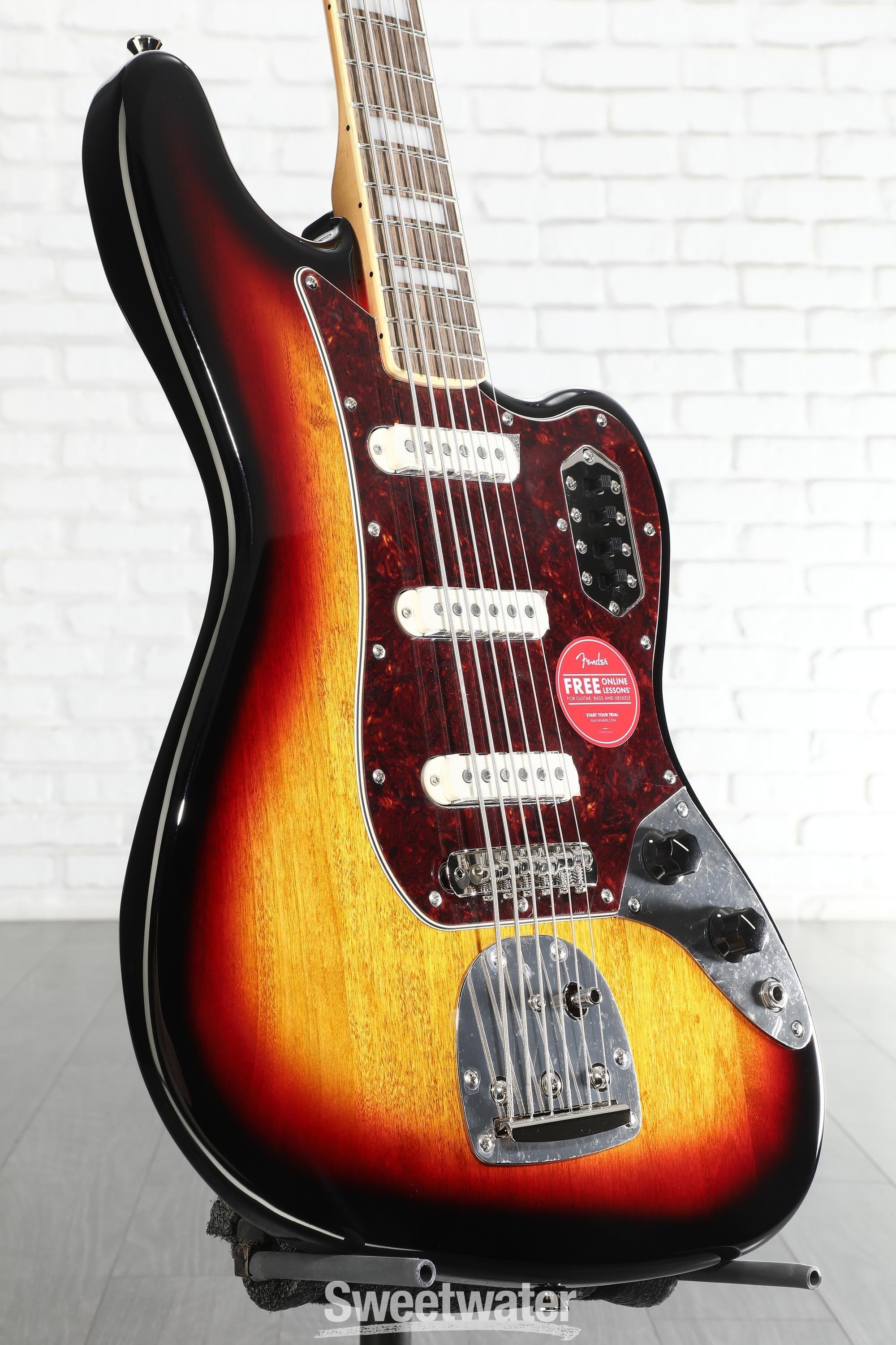Squier Classic Vibe Bass VI Guitar - 3-tone Sunburst | Sweetwater