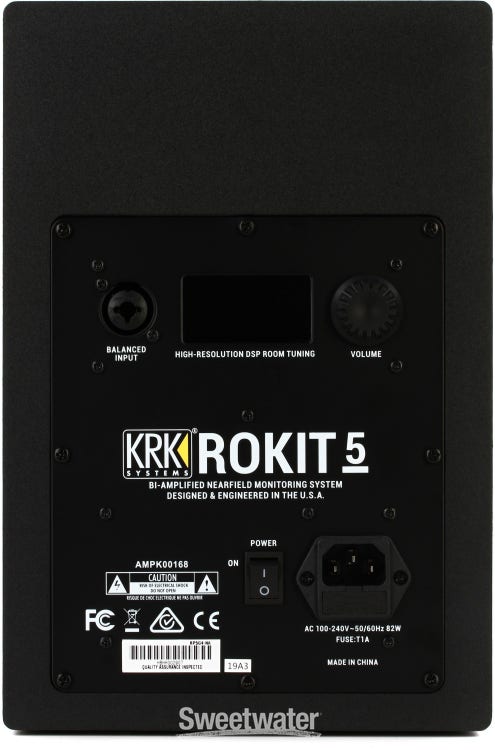 KRK Generation 4 Rokit RP5 G4 5 Powered Near-Field Studio Monitor Speakers  Package