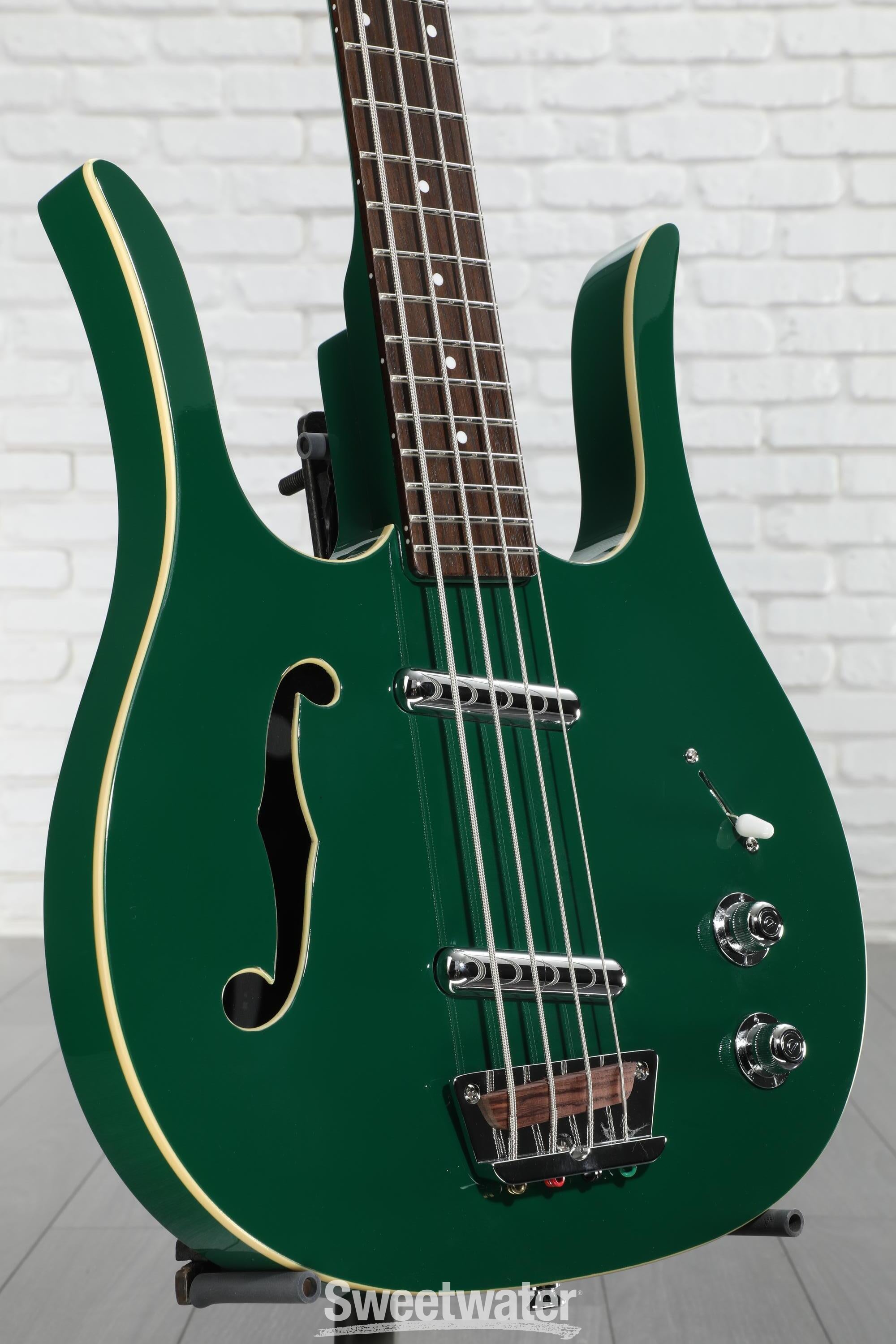 Danelectro Red Hot Longhorn Semi-hollowbody Bass Guitar - Jade