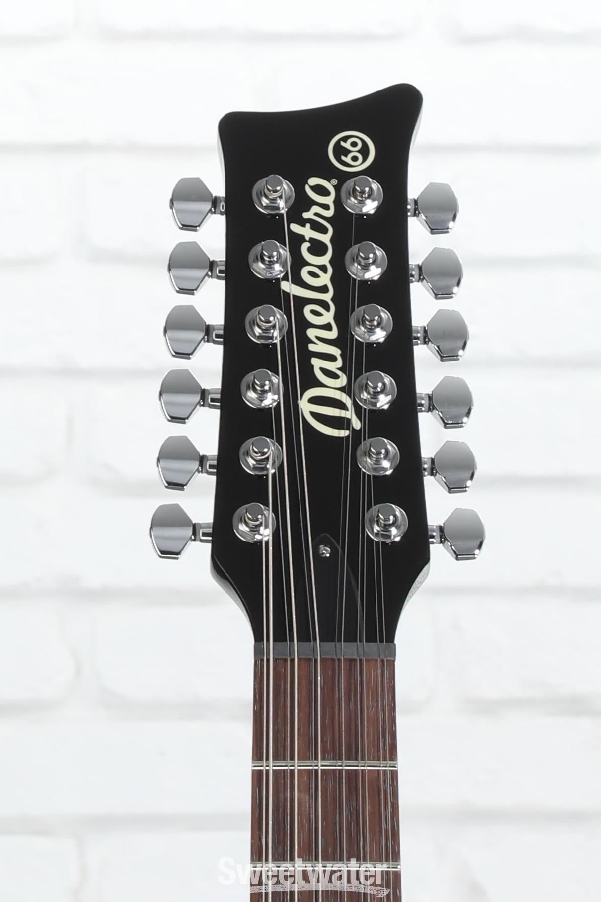 Danelectro 66-12, 12-string Electric Guitar - Limo Black | Sweetwater