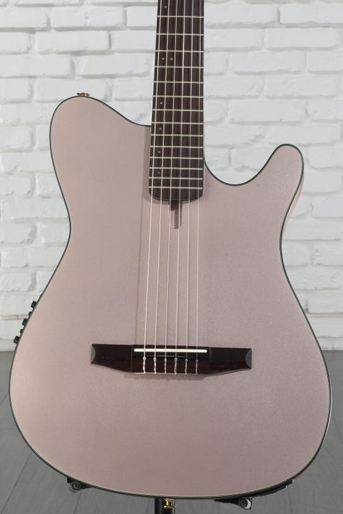 Ibanez FRH10NRGF Thinline Nylon Acoustic-electric Guitar - Rose Gold Metallic Flat