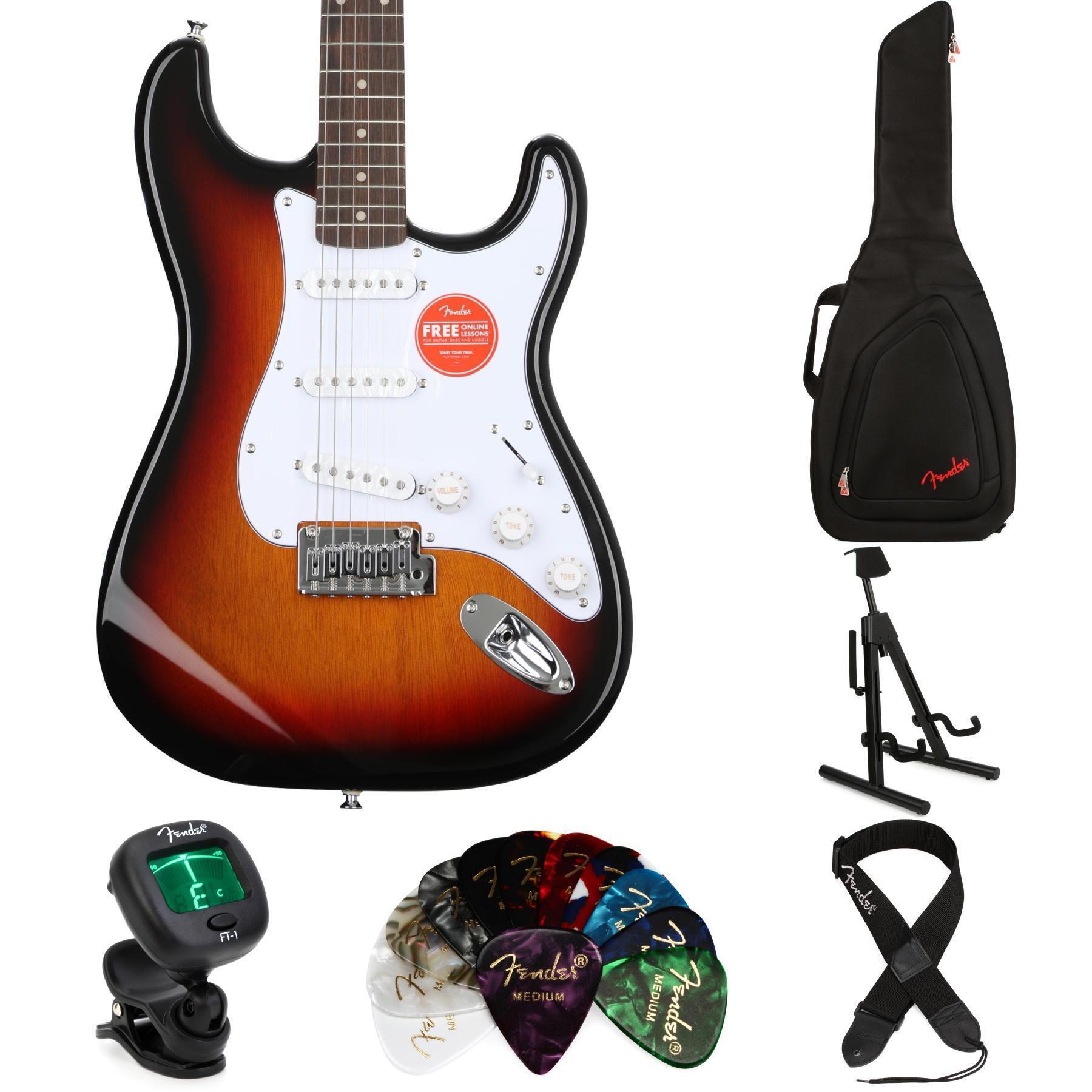 Squier Affinity Stratocaster Essentials Bundle - 3-color Sunburst