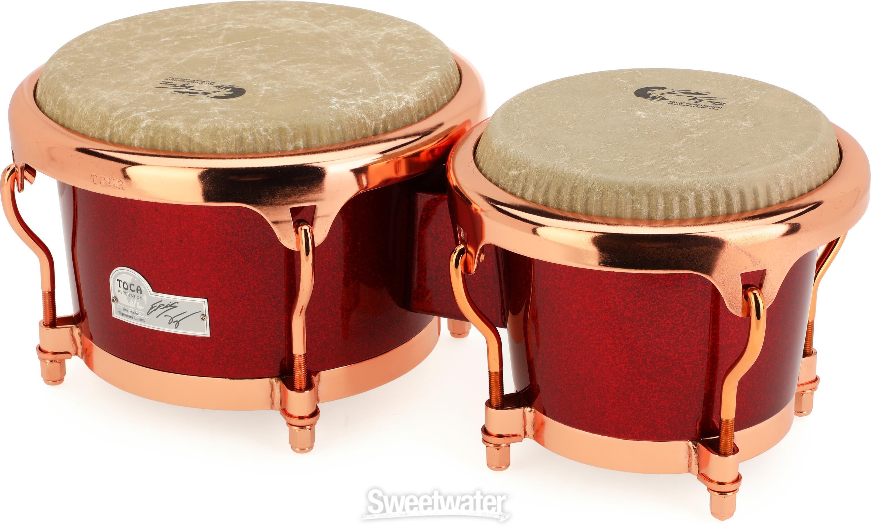 Toca Percussion Eric Velez Signature Series Bongos - Rojo Arándano