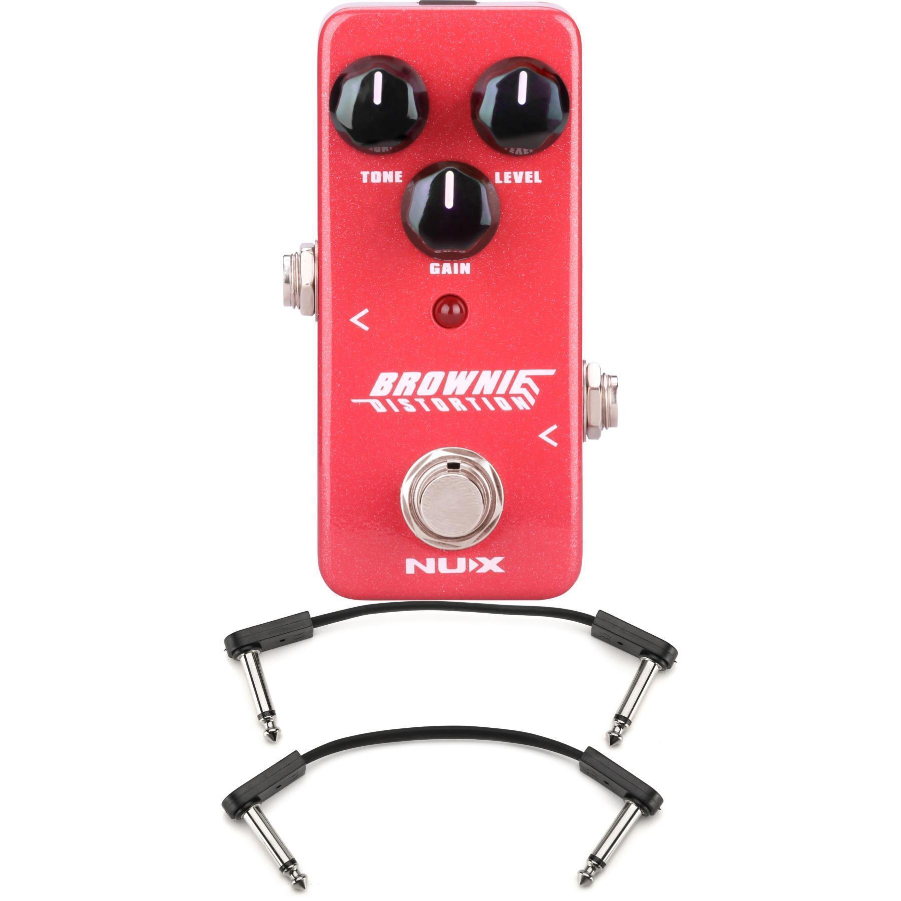 NUX Brownie Distortion Pedal with EBS Patch Cables | Sweetwater