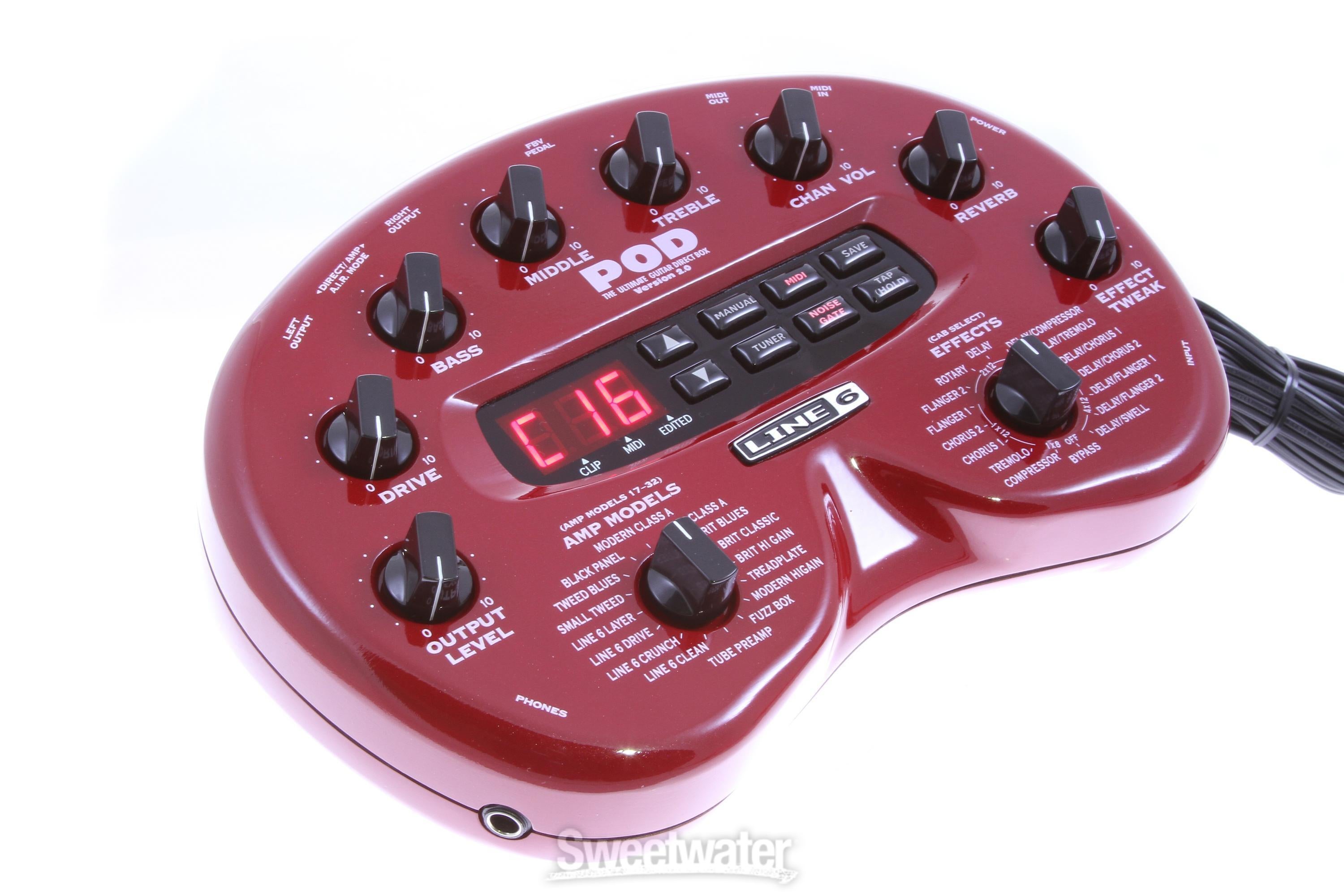 Line 6 POD 2 Desktop Guitar Modeling and FX Processor Reviews