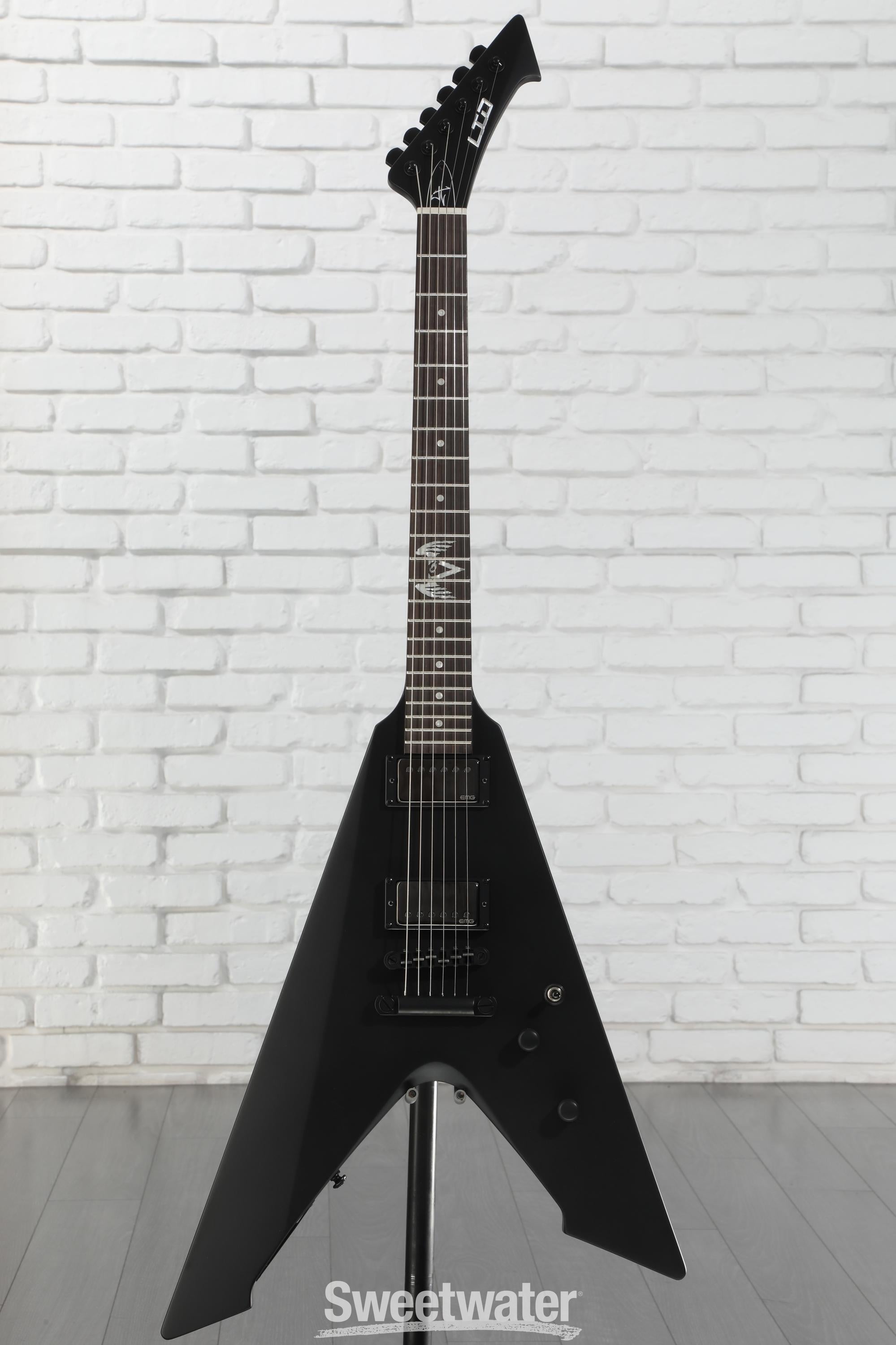 希少　LTD / Vulture Black Satin Lefty ESP LTD James Hetfield Vulture Left Handed Electric Guitar