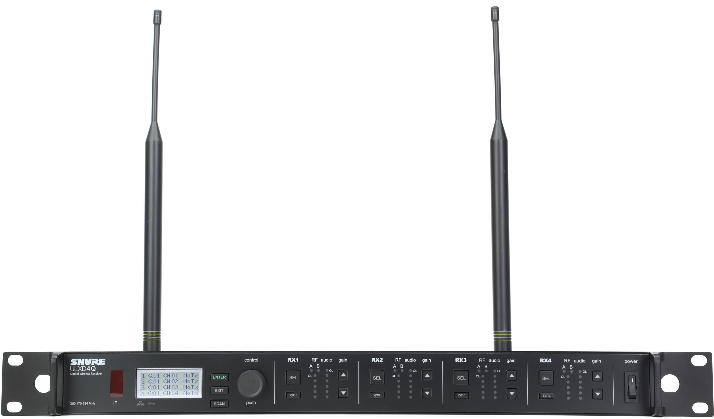 Shure ULXD4Q Quad Channel Digital Wireless Receiver - H50 Band
