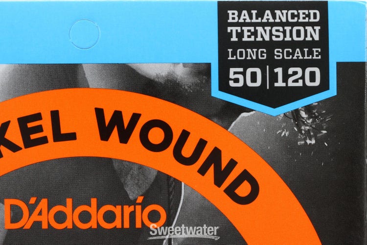 D'Addario EXL160BT Balanced Tension Nickel Wound Bass Guitar Strings - .050-.120 Medium Long Scale