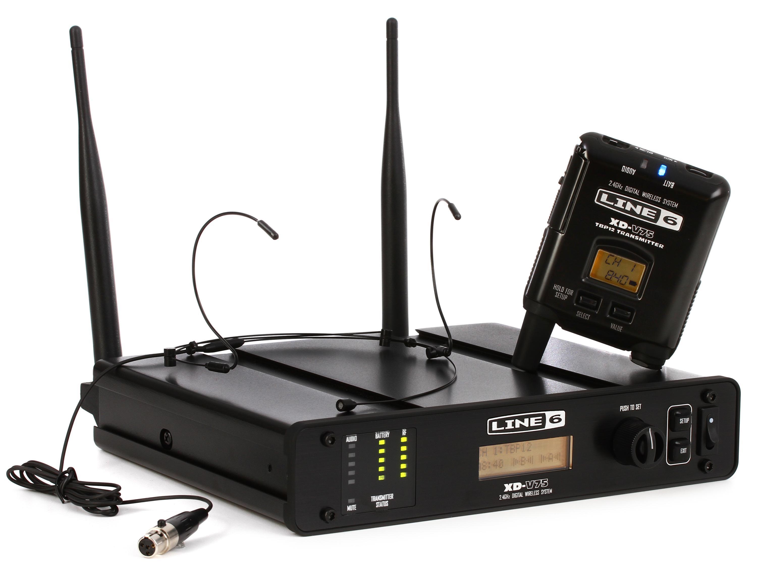 Line 6 XD-V75HS Digital Wireless Headset Microphone System - Black