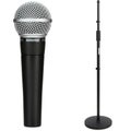 Photo of Shure SM58 Cardioid Dynamic Vocal Microphone with 10" Round Base Stand