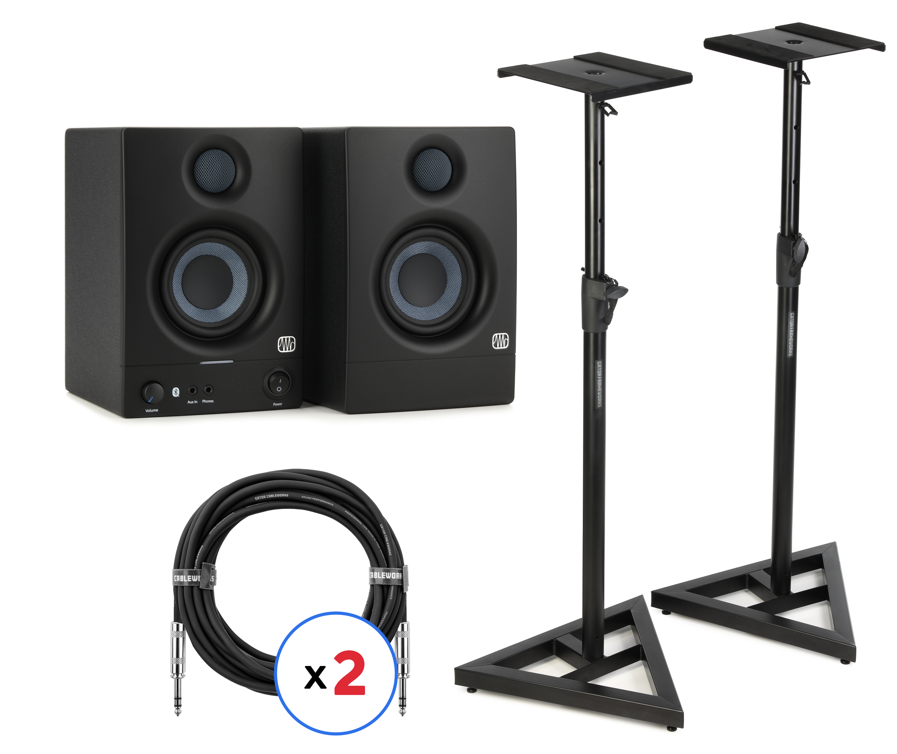 PRESONUS ERIS E3.5 BT Bluetootスタンド付き PreSonus Eris 3.5BT Bluetooth Studio Monitors, Pair