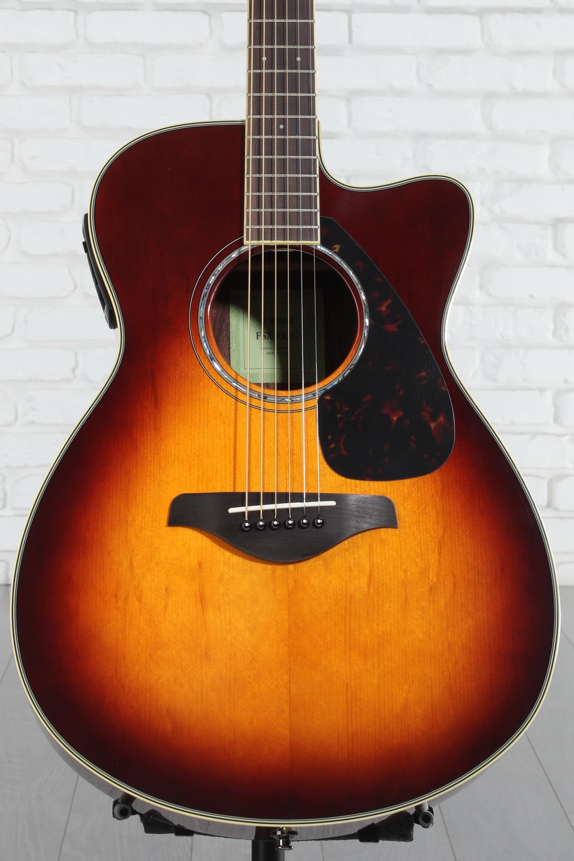 Yamaha FSX830C Concert Cutaway Acoustic-electric Guitar - Brown