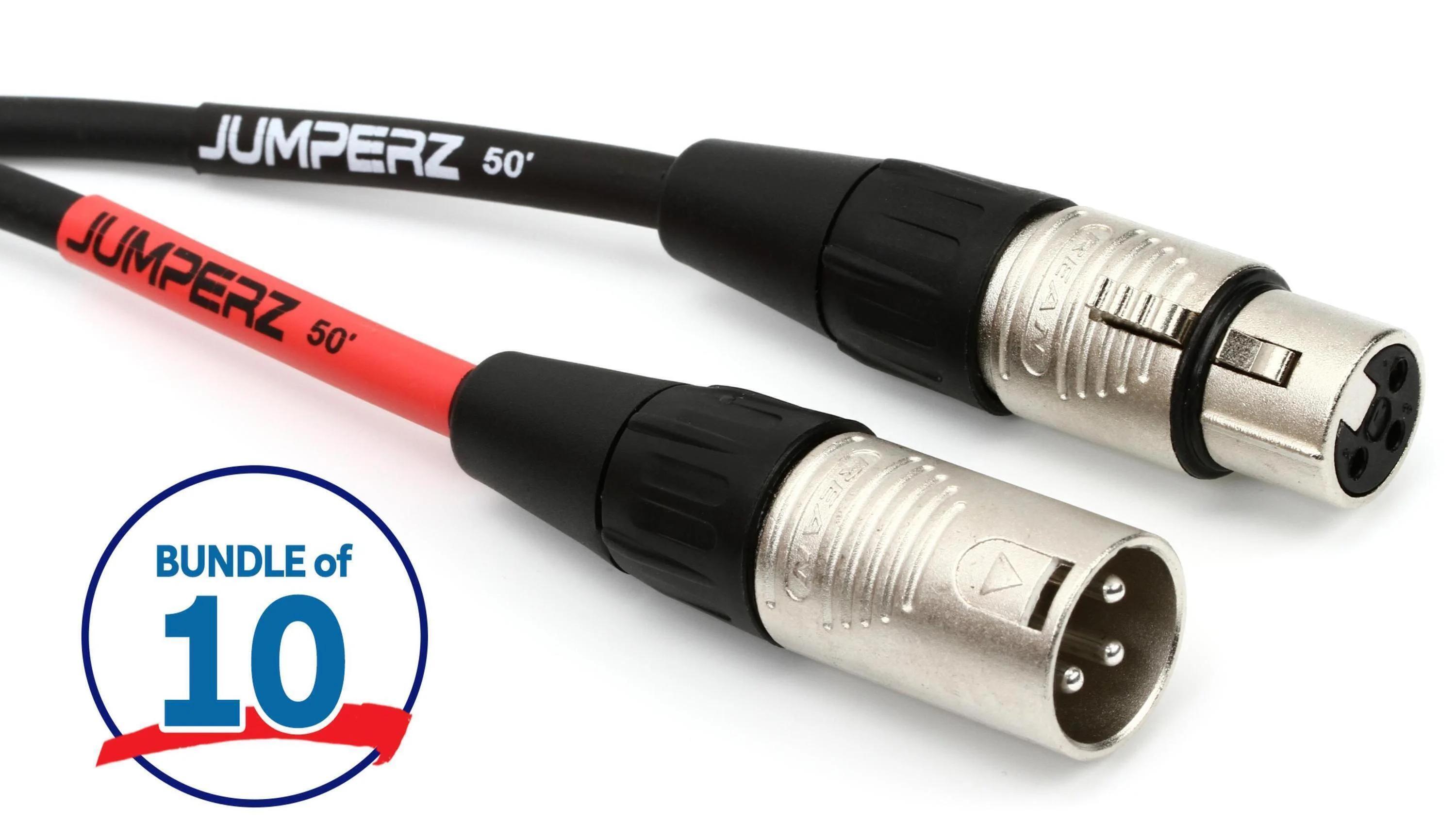 Photo of JUMPERZ JBM Blue Line Microphone Cable - 50 foot (10-pack)