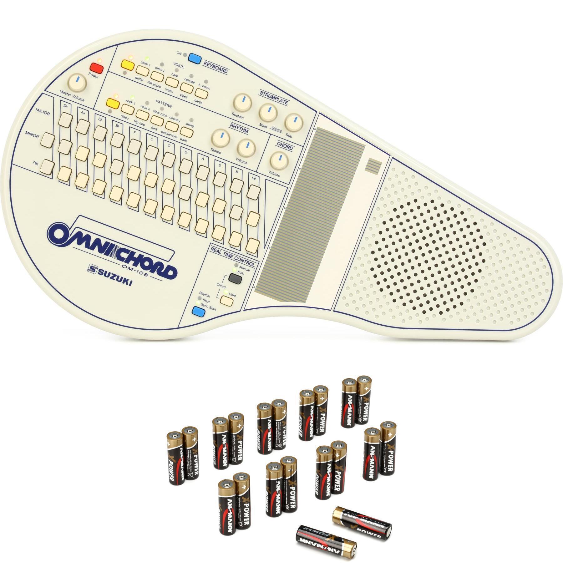 Suzuki Omnichord OM-108 with AA Batteries | Sweetwater