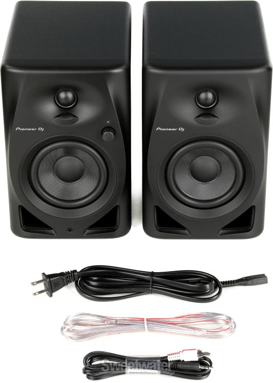 Pioneer DJ DM-40D 4-inch Desktop Active Monitor Speaker - Black | Sweetwater