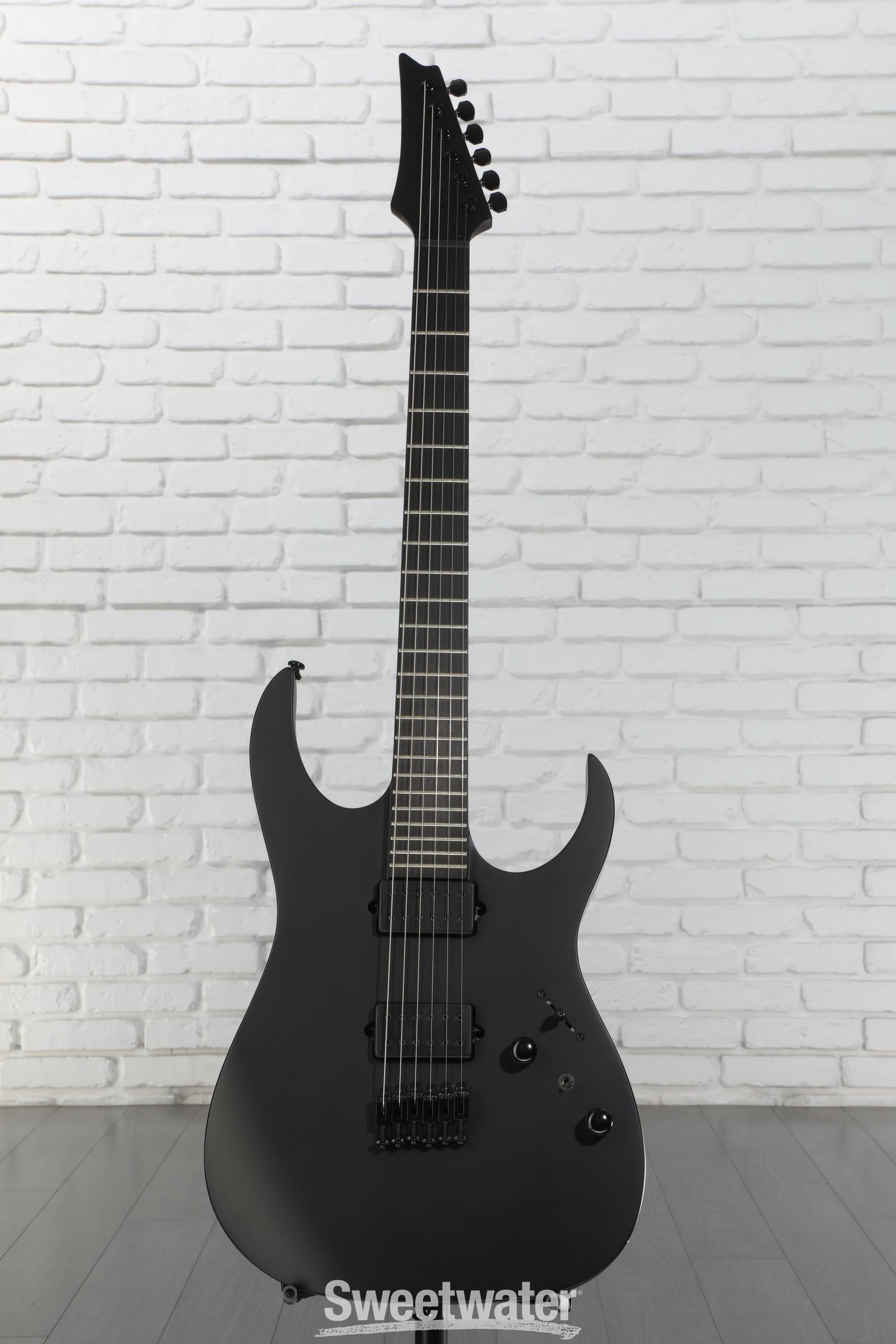 Ibanez RGRTB621 Iron Label Electric Guitar - Black Flat | Sweetwater