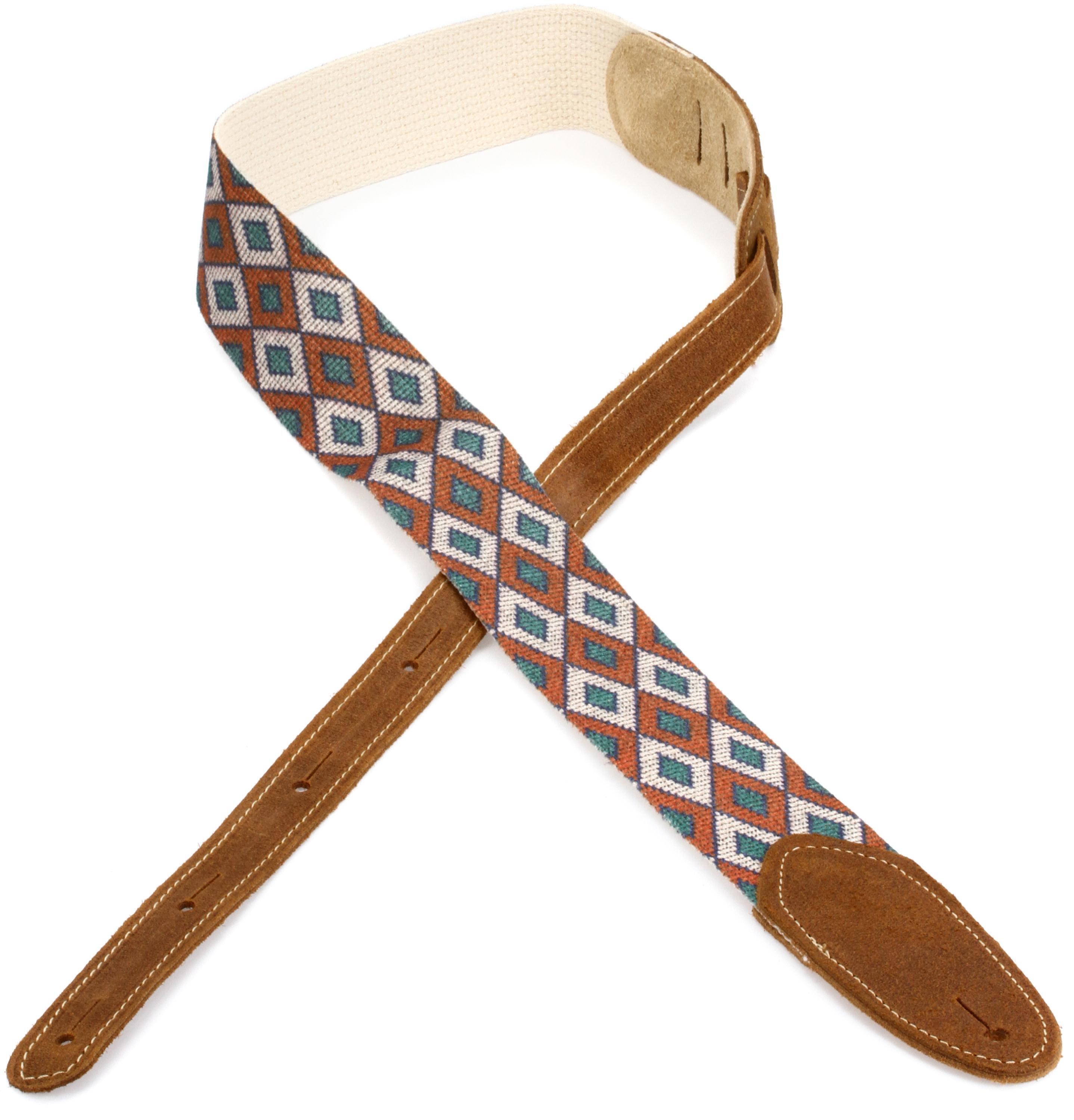 LM Products SW-34 Southwest Cotton Guitar Strap - Brown | Sweetwater