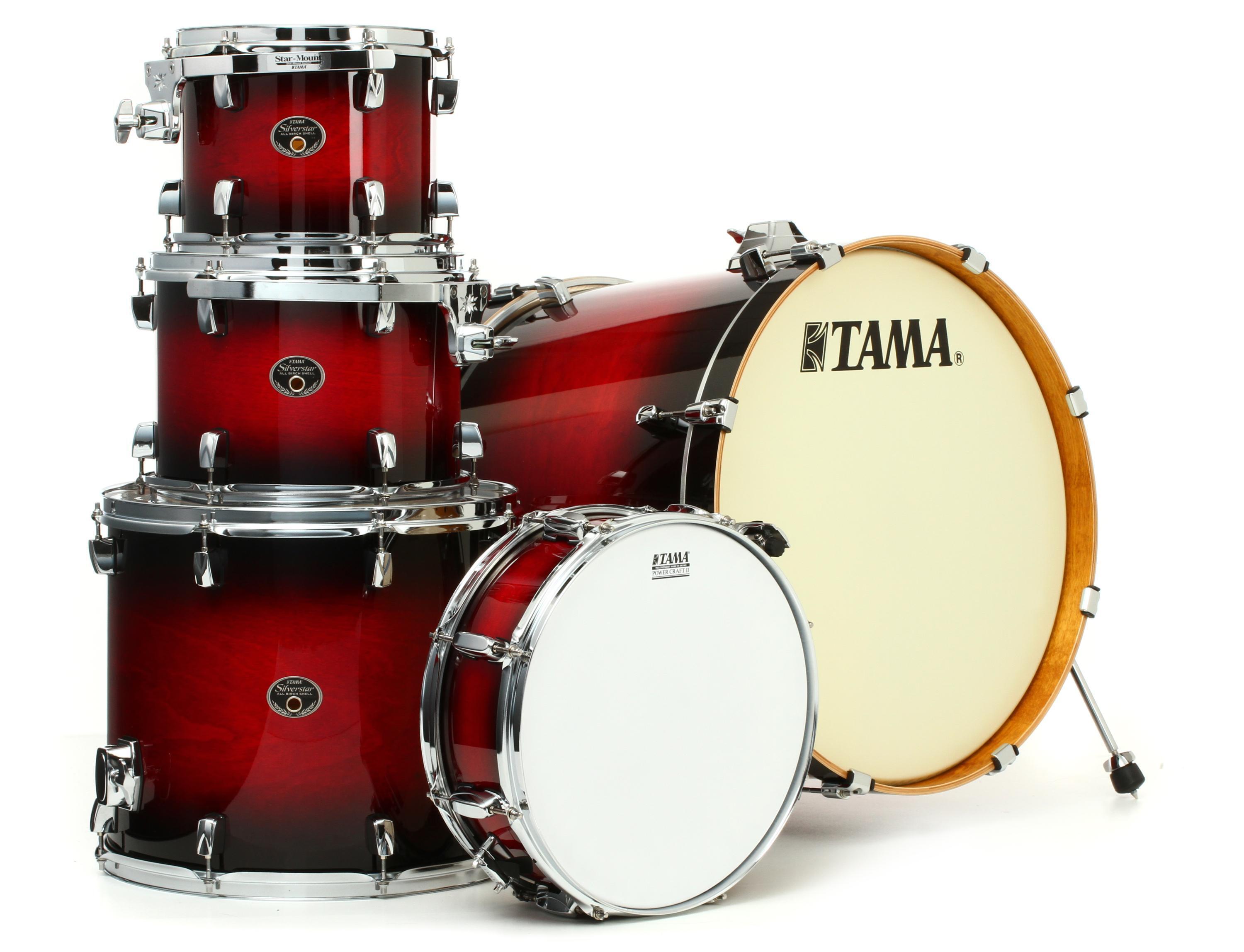 Tama Silverstar Custom 5-Piece Drum Kit - Transparent Red Burst