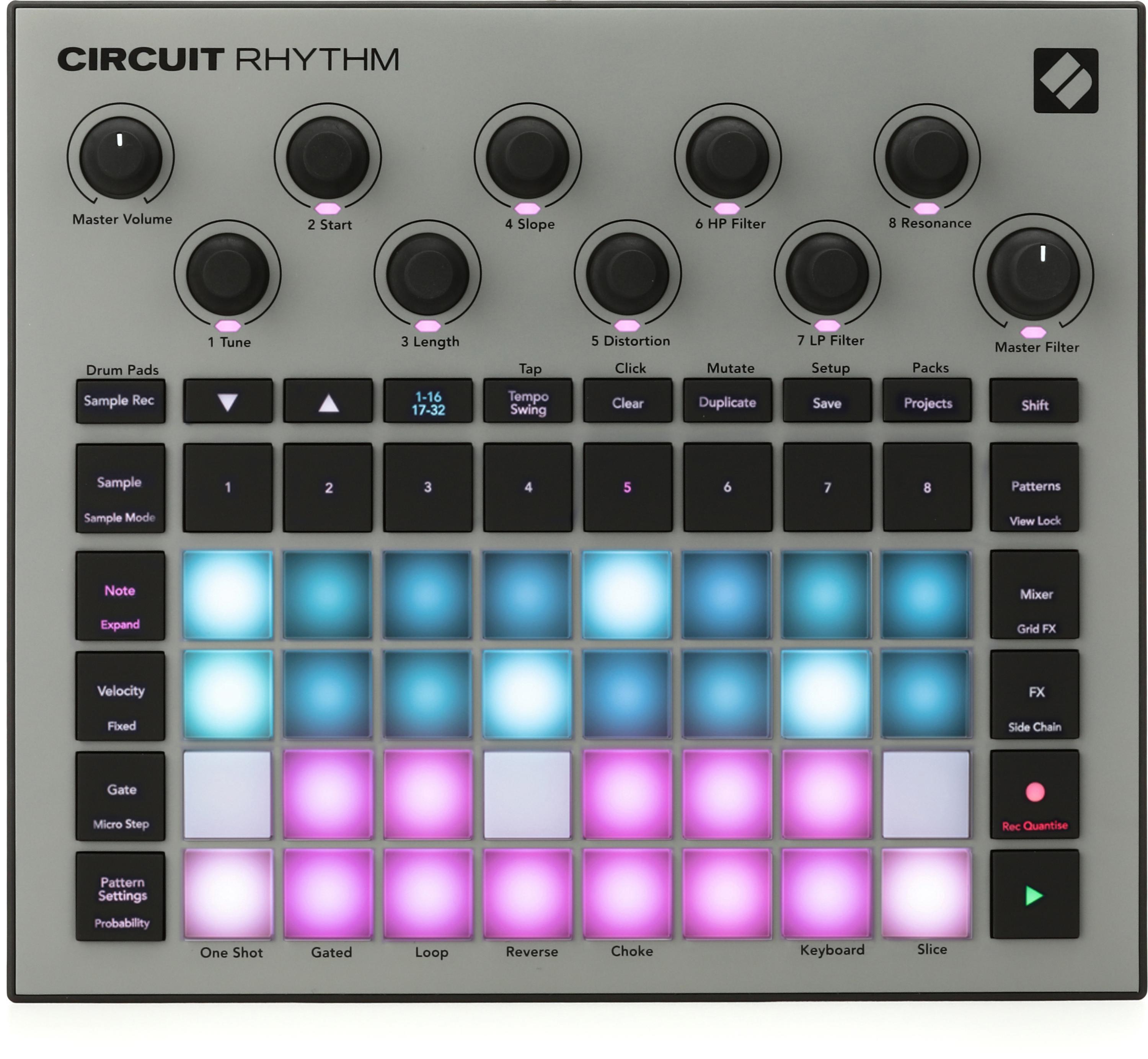 Novation Circuit Rhythm Groovebox and Standalone Sampler 