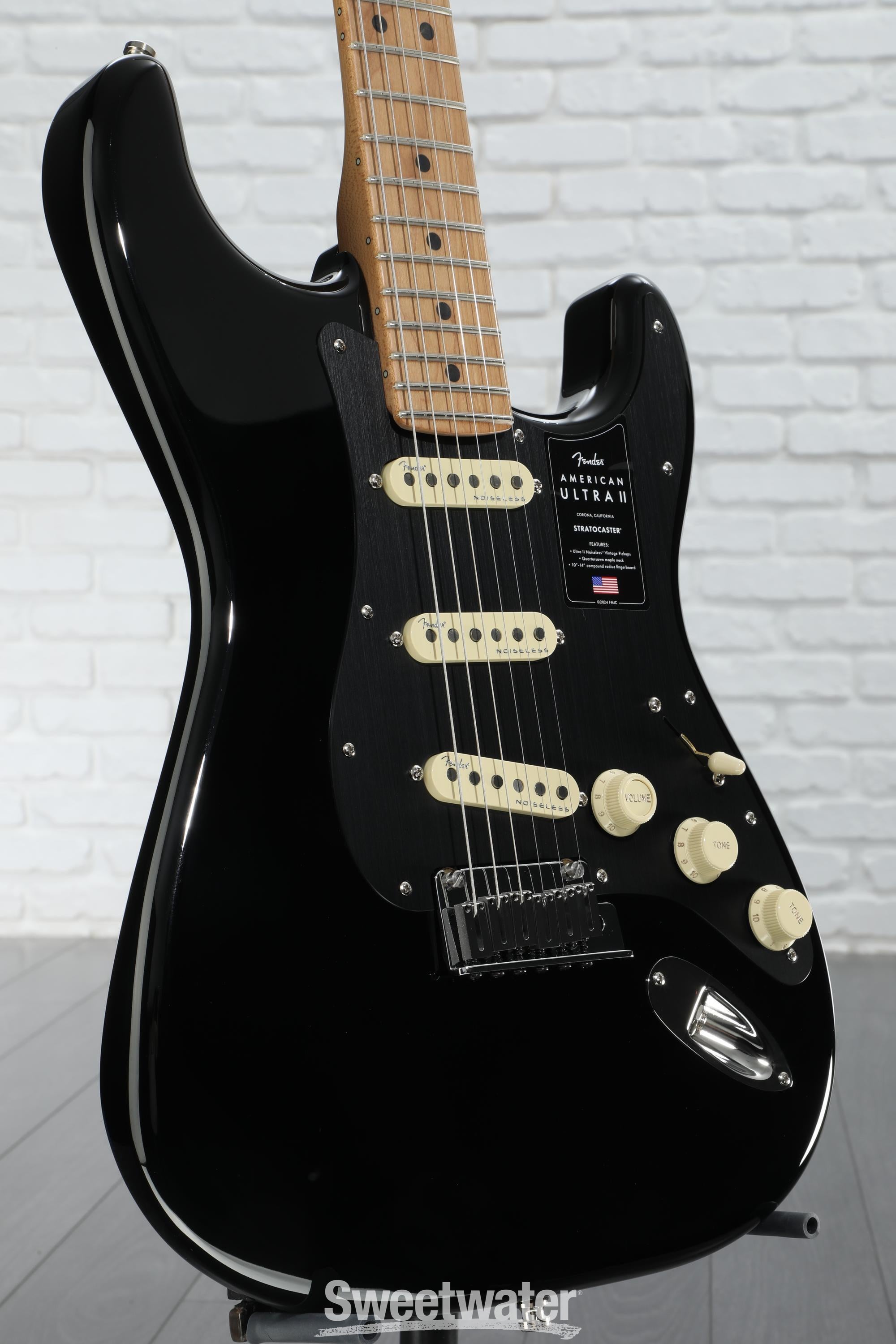 Fender American Ultra II Stratocaster Electric Guitar - Black