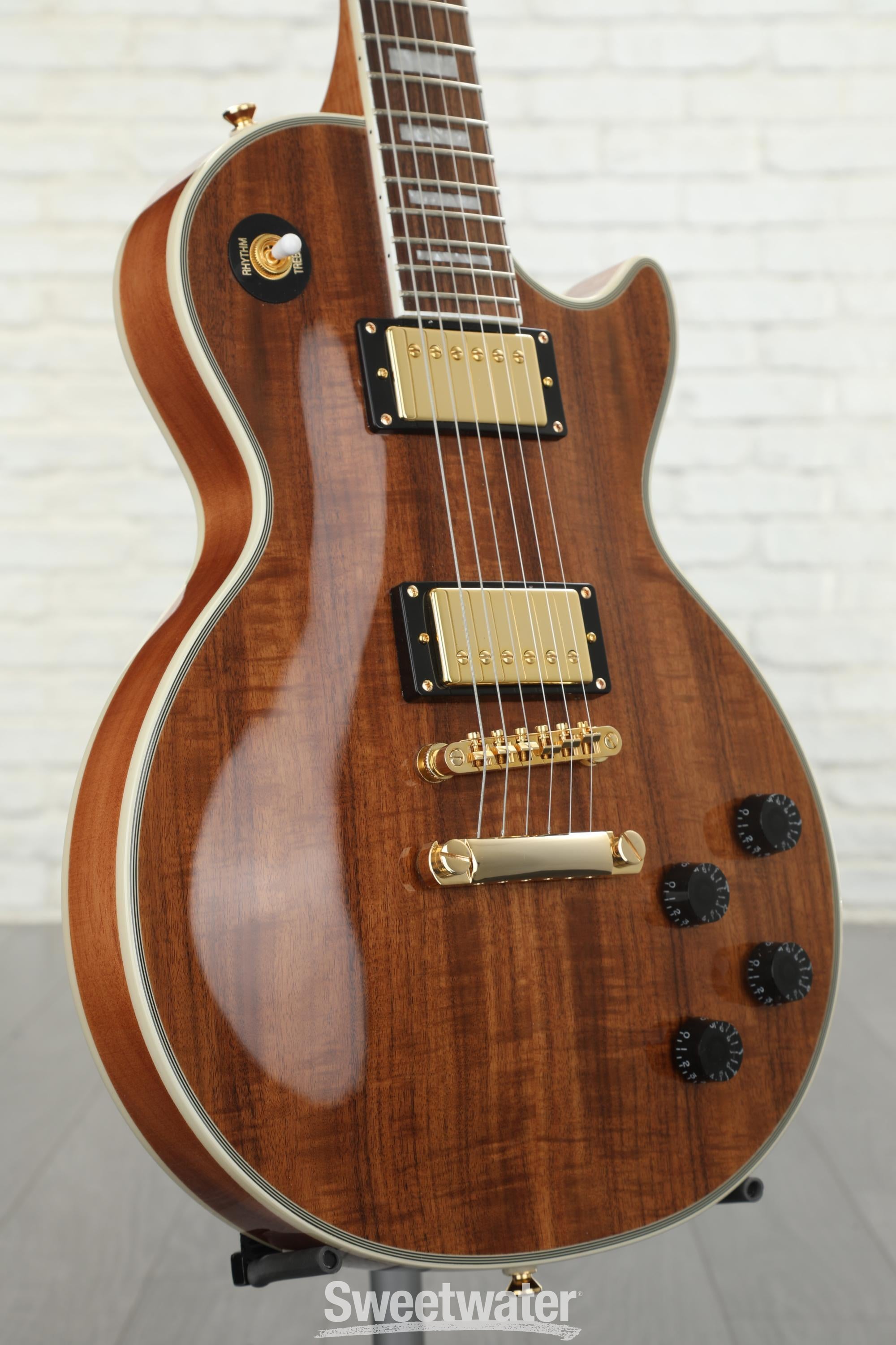 Epiphone Les Paul Custom Pro Koa Electric Guitar - Natural