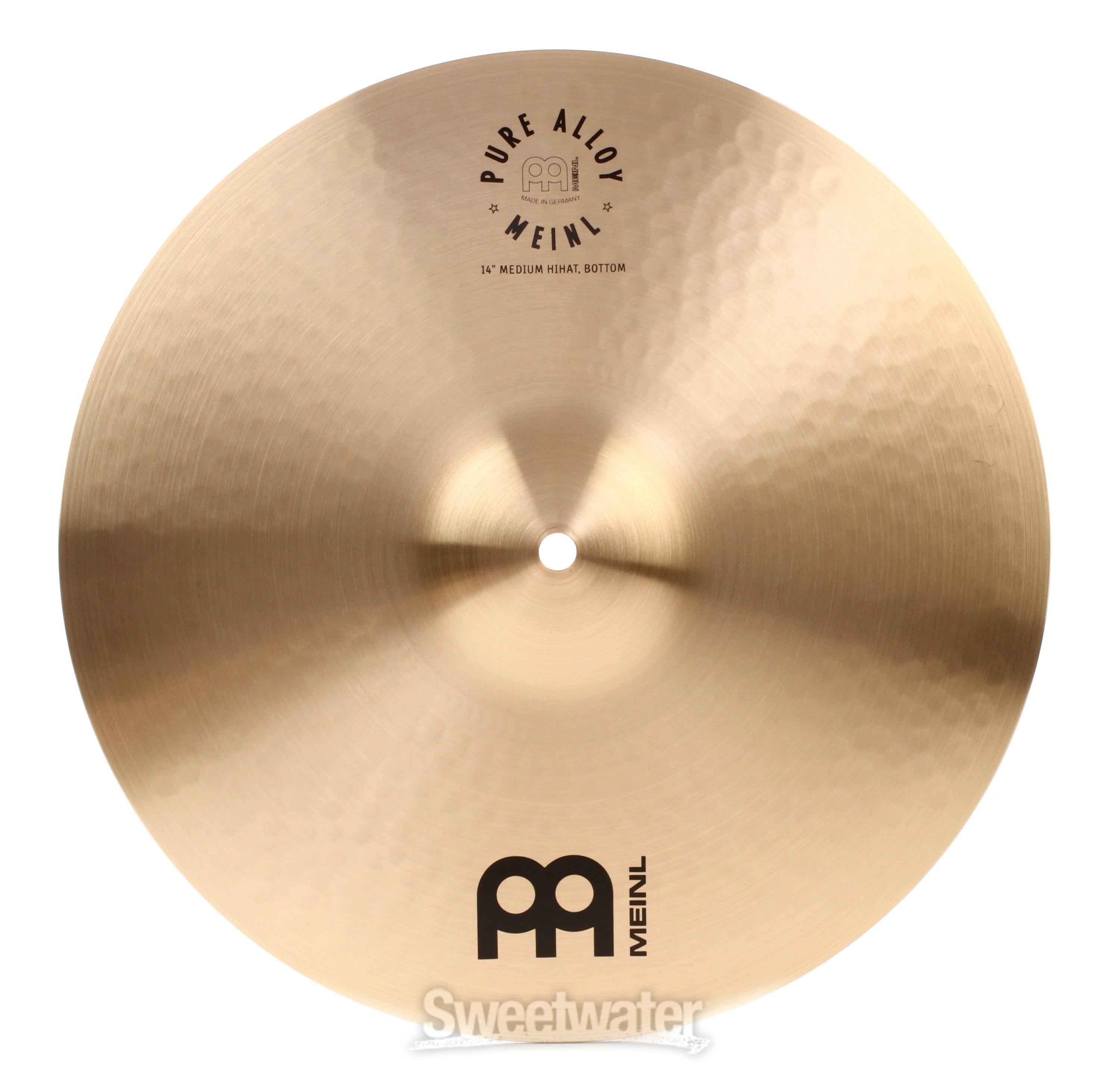 Meinl Cymbals 14 inch Pure Alloy Medium Hi-hat Cymbals | Sweetwater