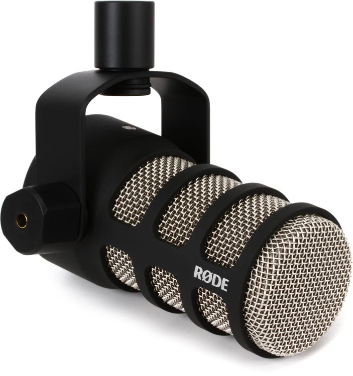 Rode PodMic Dynamic Broadcast Microphone and USB Interface Bundle