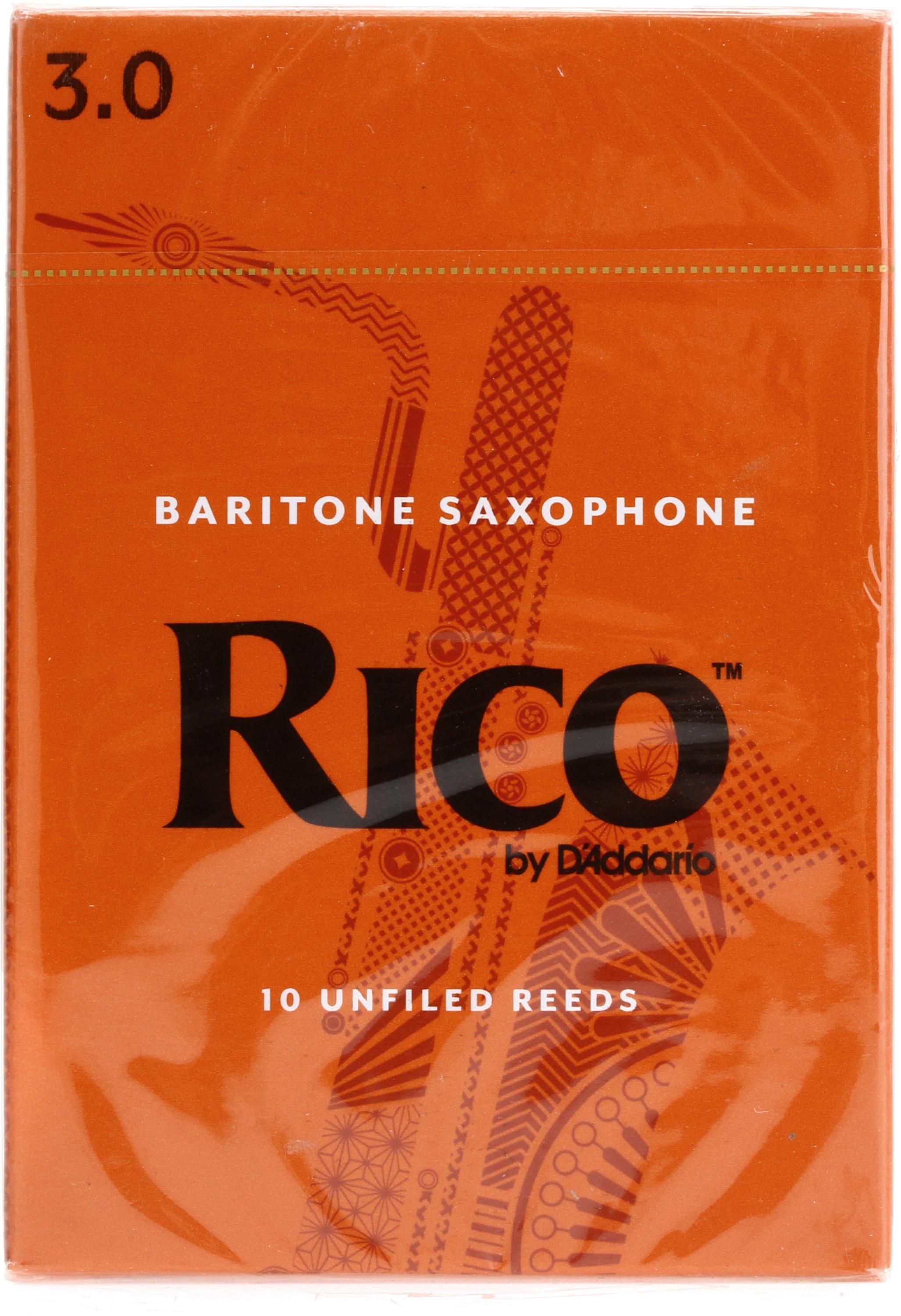 D'Addario RLA1030 - Rico Baritone Saxophone Reeds - 3.0 (10-pack)