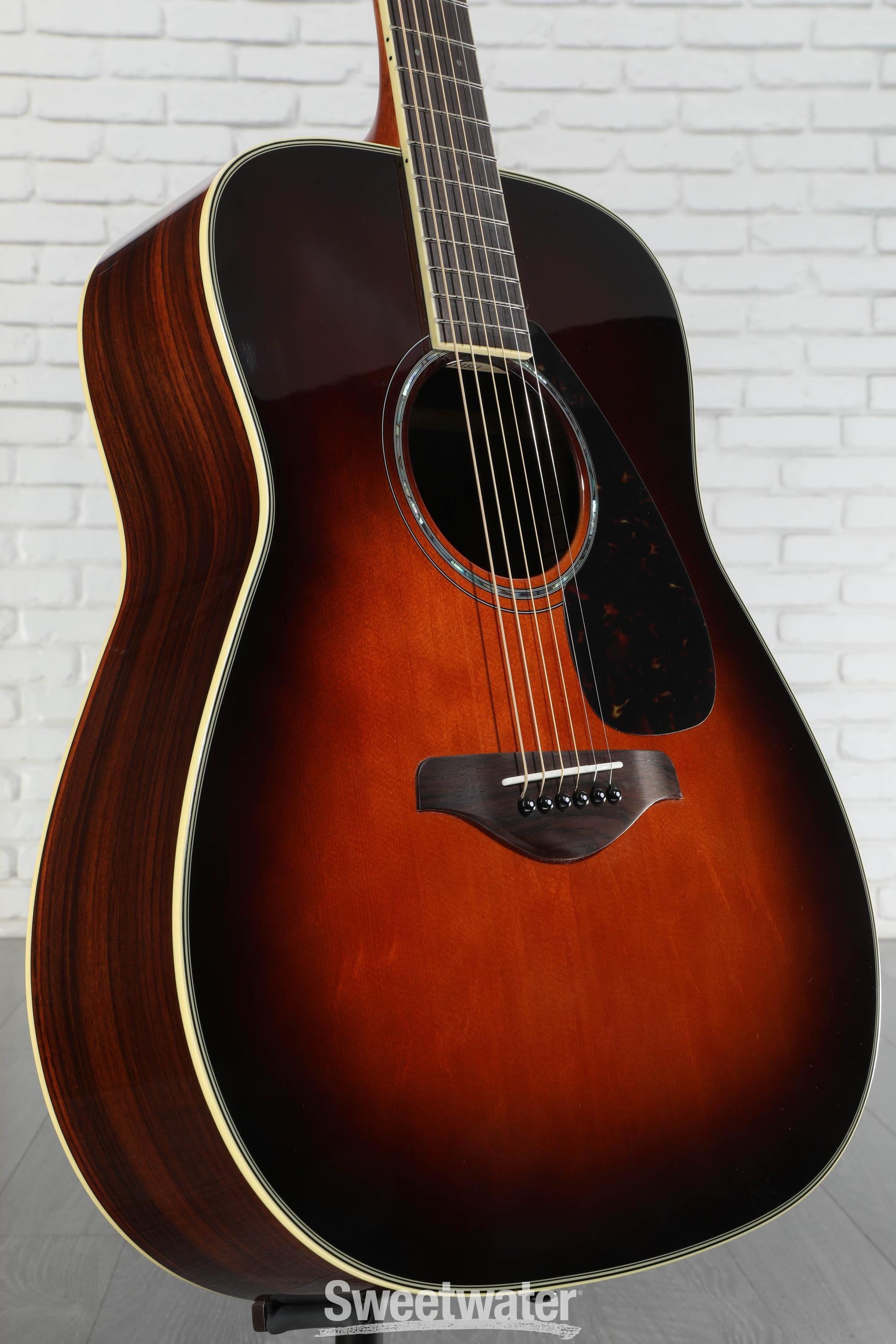 Yamaha FG830 Dreadnought Acoustic Guitar - Tobacco Brown