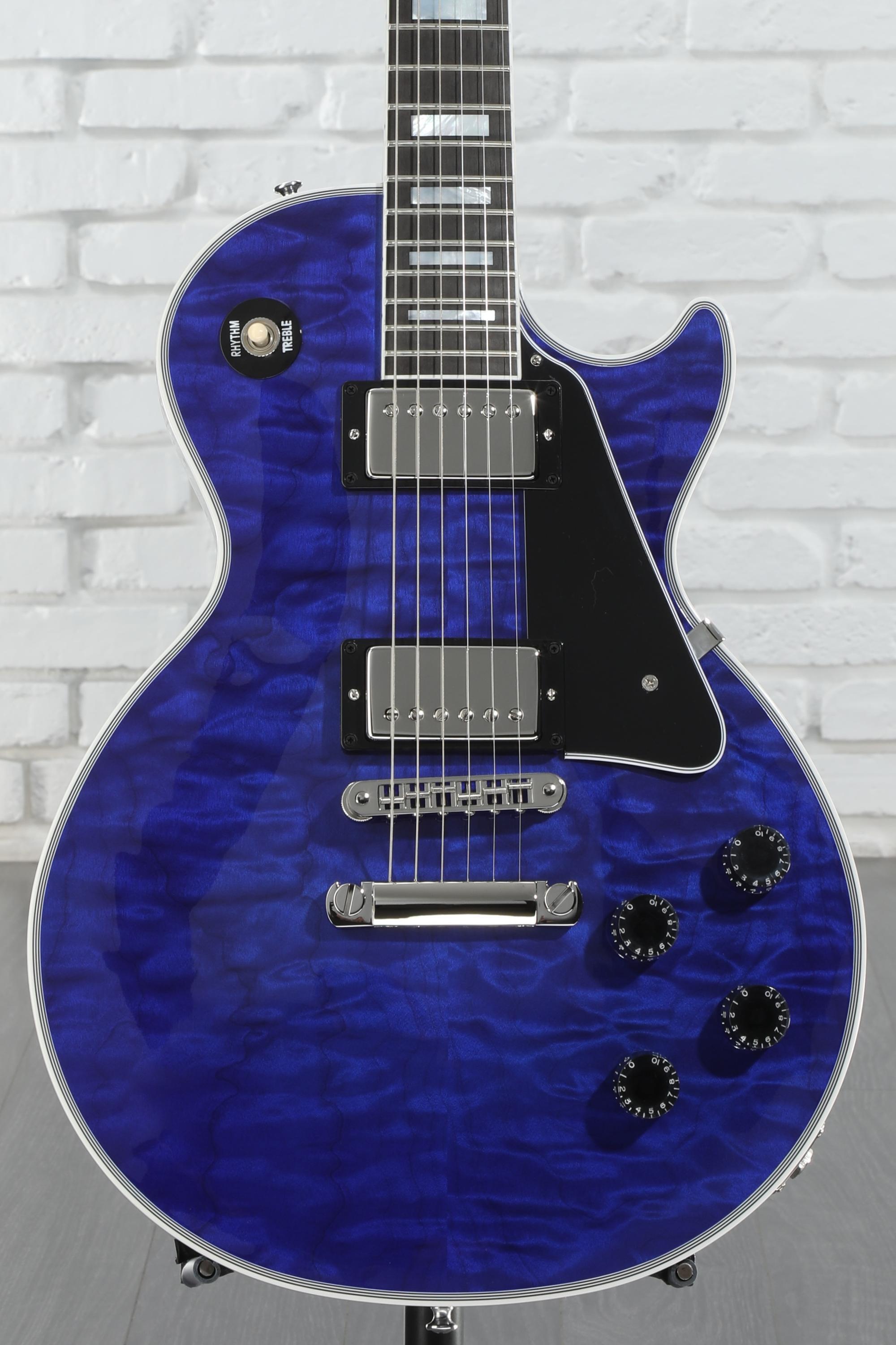 Gibson Custom Les Paul Custom AAA Quilt Top - Viper Blue