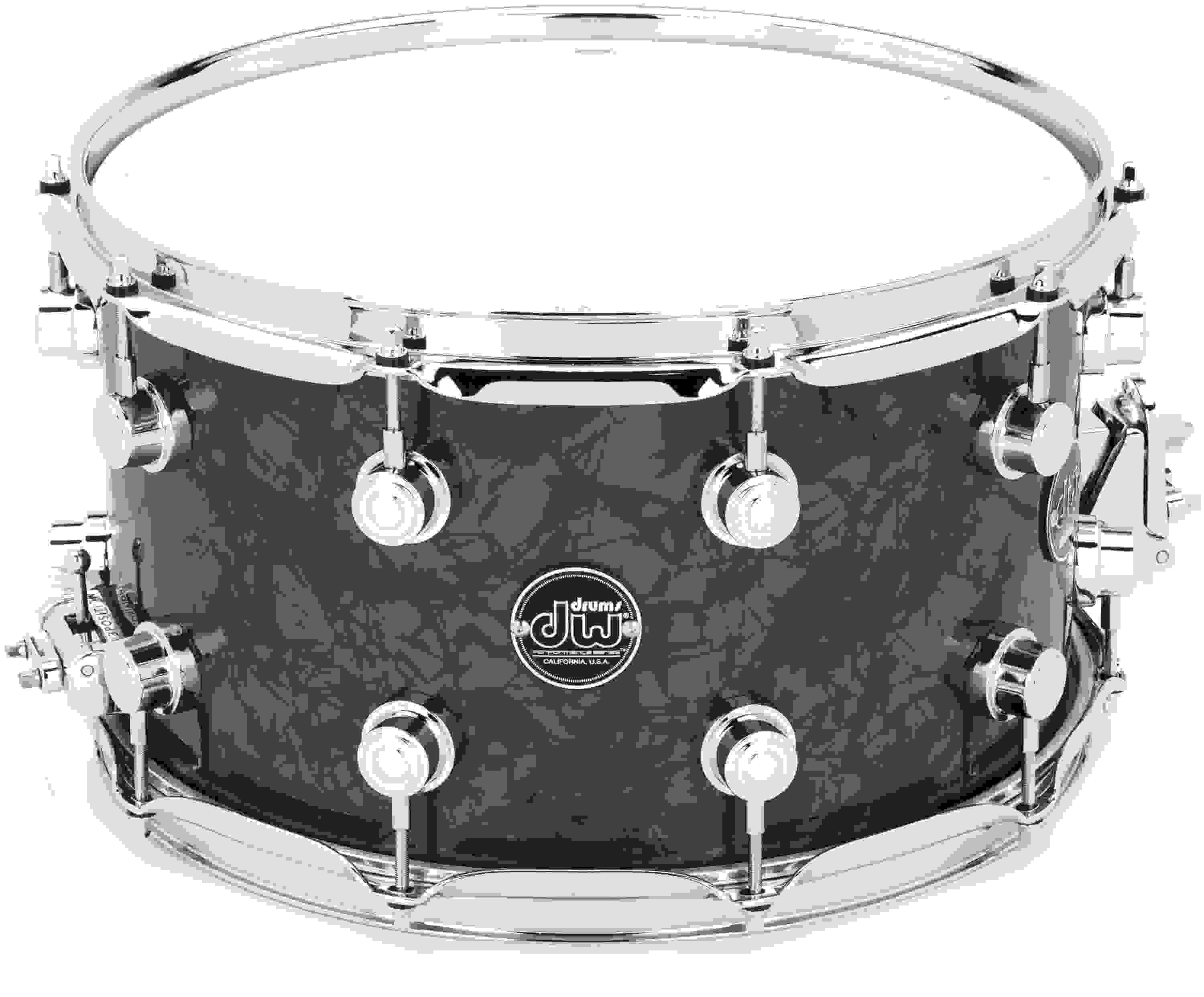 DW Performance Series Maple Snare Drum - 8 inches x 14 inches, Black Diamond FinishPly
