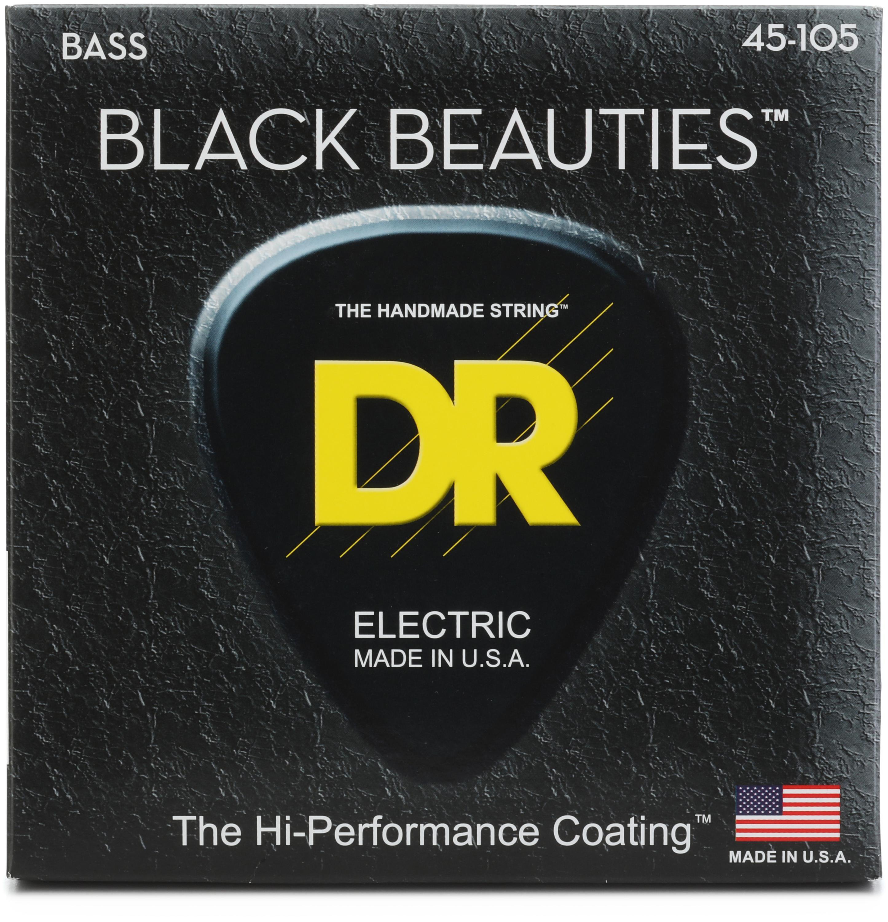Photo of DR Strings BKB-45 Black Beauties Coated Steel Bass Guitar Strings - .045-.105 Medium