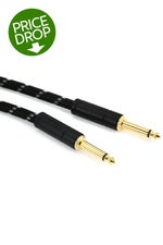 Photo of Fender 0990820092 Deluxe Series Stragiht to Straight Instrument Cable - 10 foot Black Tweed
