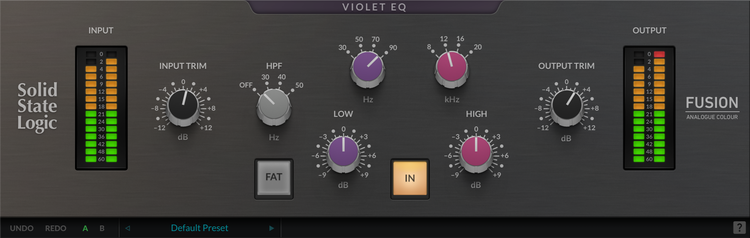 Solid State Logic Fusion Violet EQ Plug-in | Sweetwater