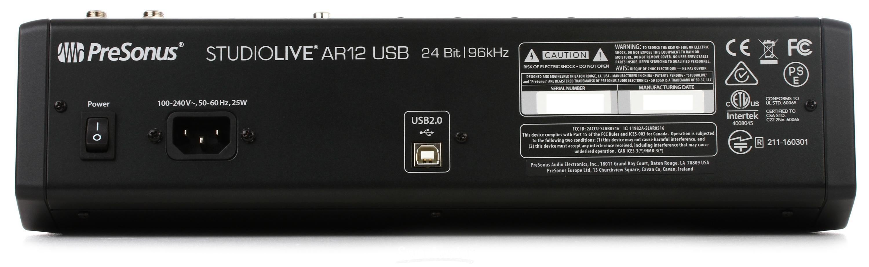 【美品】 PreSonus StudioLive AR12c アナログミキサー PRESONUS ( プレソナス ) StudioLive AR12c ハイブリッド