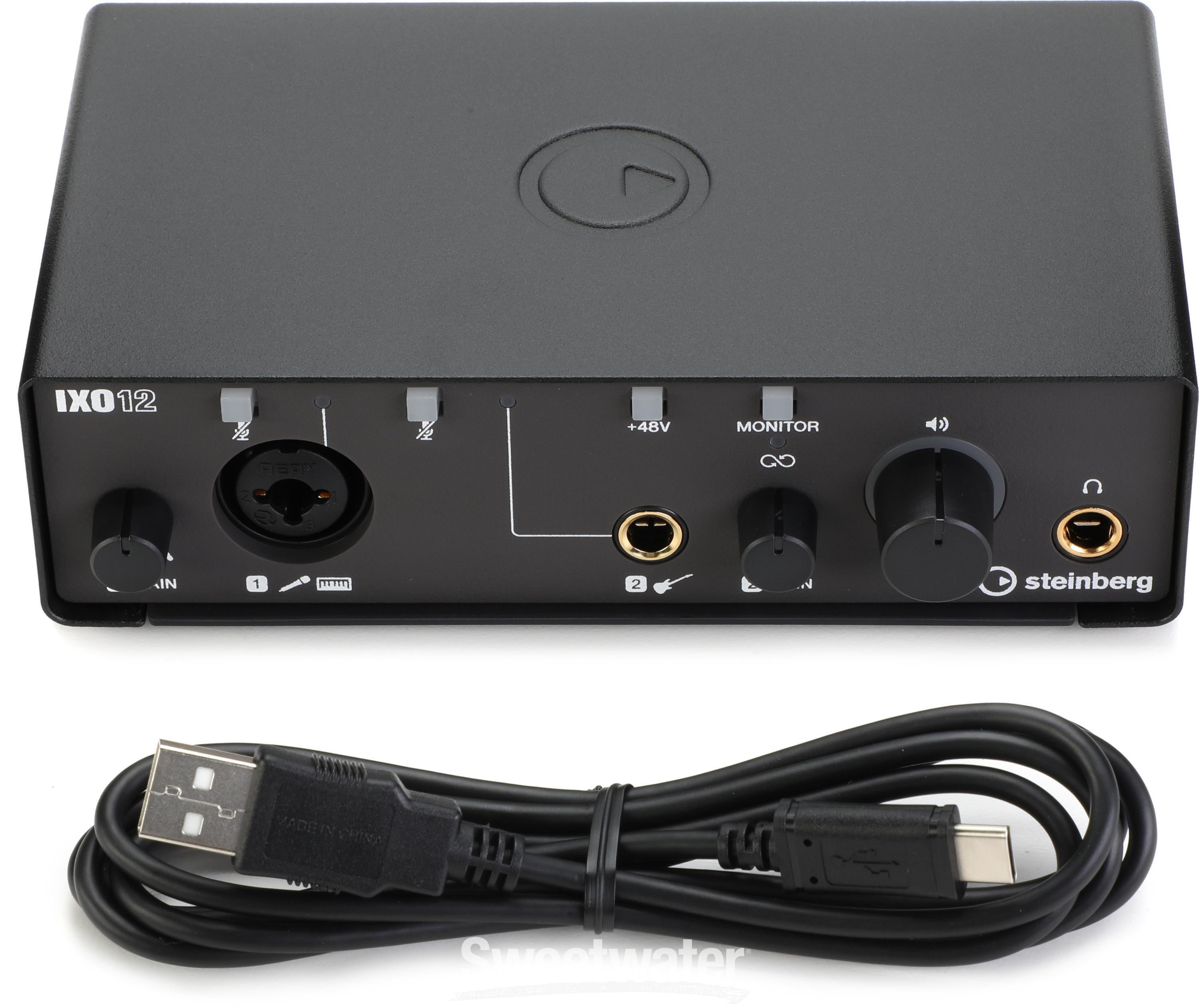 Steinberg IXO12 2x2 USB Audio Interface - Black | Sweetwater